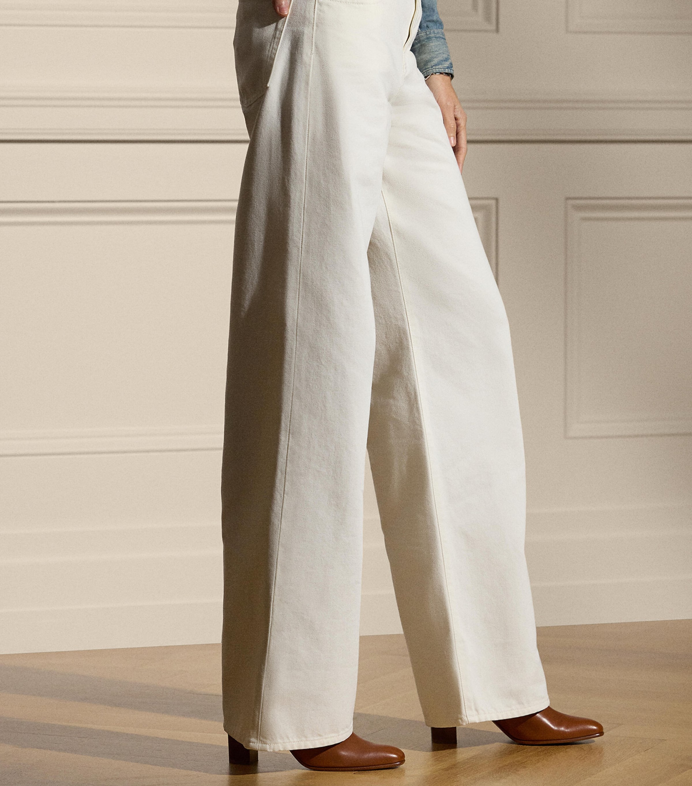 Mercer Wide-Leg Mid-Rise Jeans GLACIAL WHITE Image 5