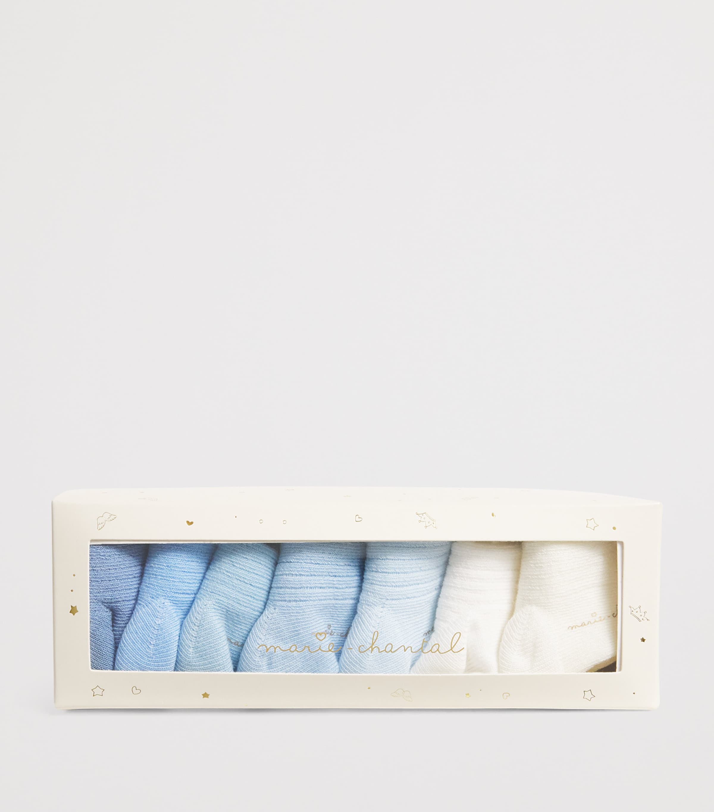 Organic Cotton Ankle Socks (Pack of 7) BLUE Image 2