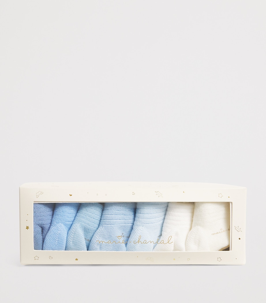 Organic Cotton Ankle Socks (Pack of 7) BLUE Image 2