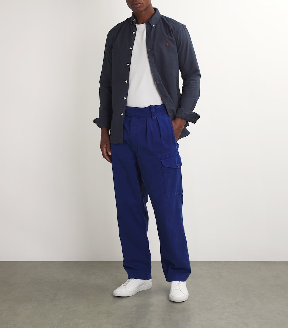 Cotton Logo-Embroidered Shirt RL NAVY Image 2