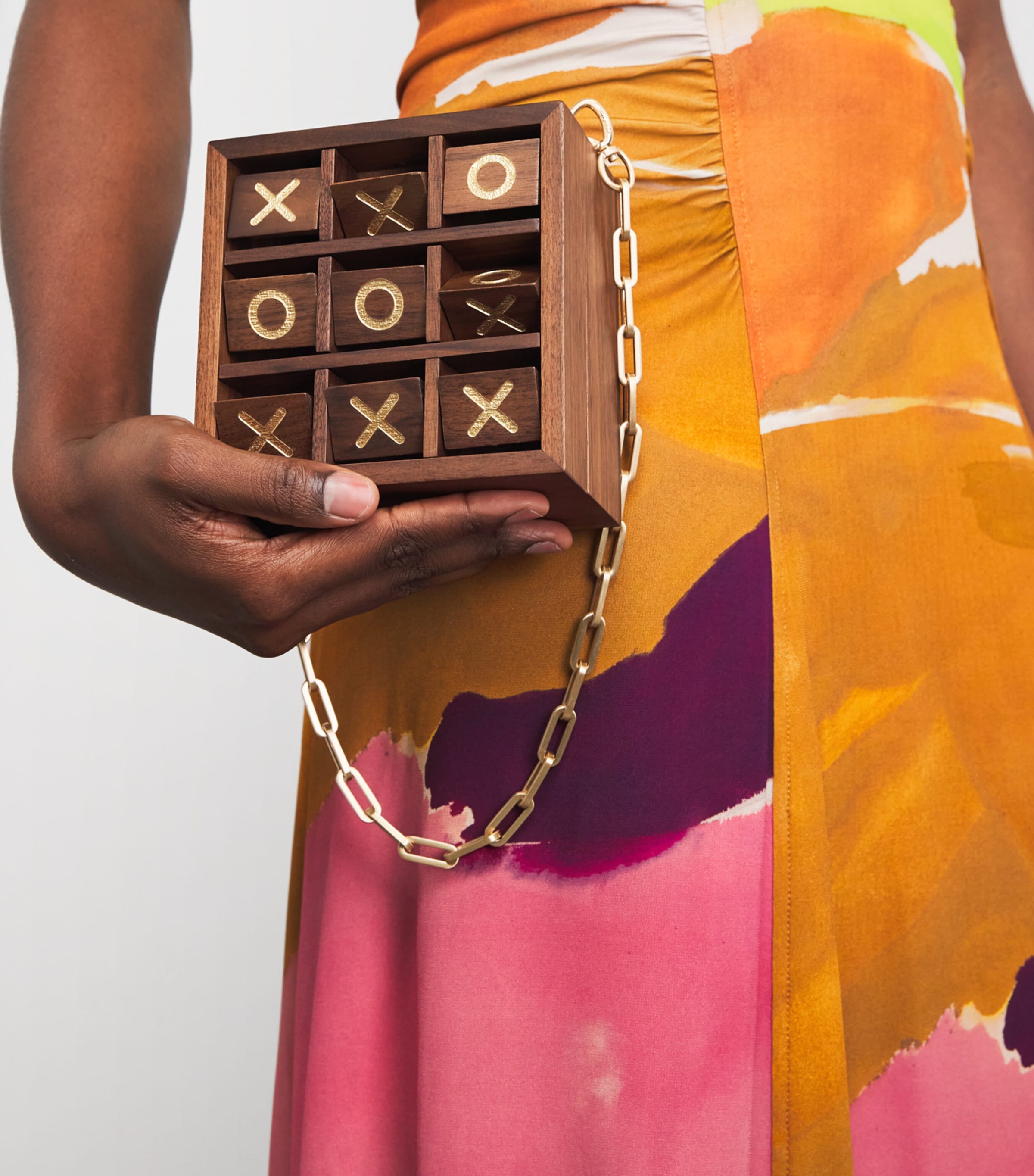 Cult Gaia Tic Tac Toe Clutch Bag Walnut Image 4