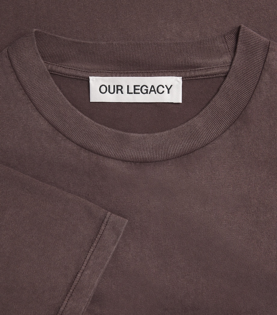 Cotton Boxy T-Shirt WORN BROWN Image 5