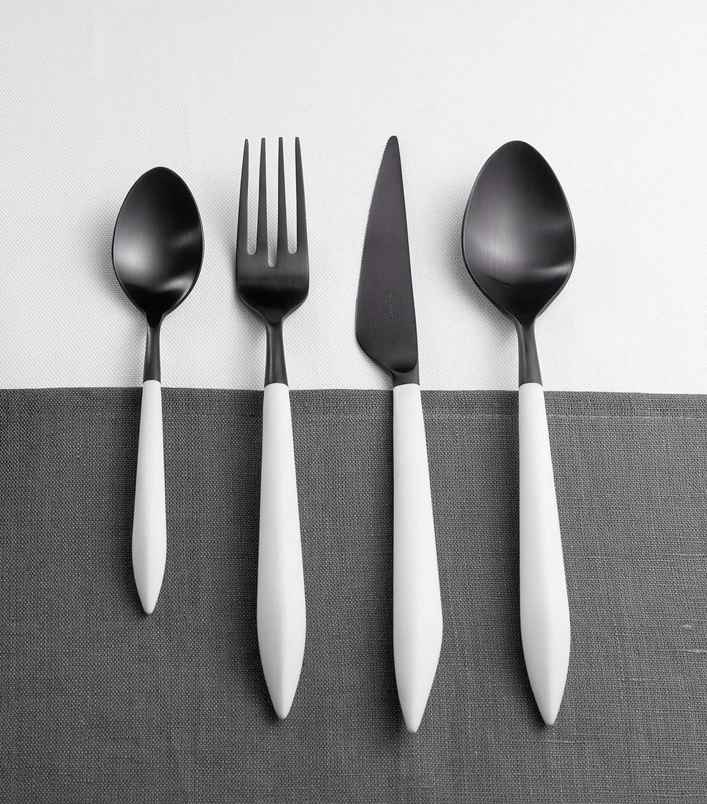 Ares Stainless Steel 24-Piece Cutlery Set WHITE Image 2
