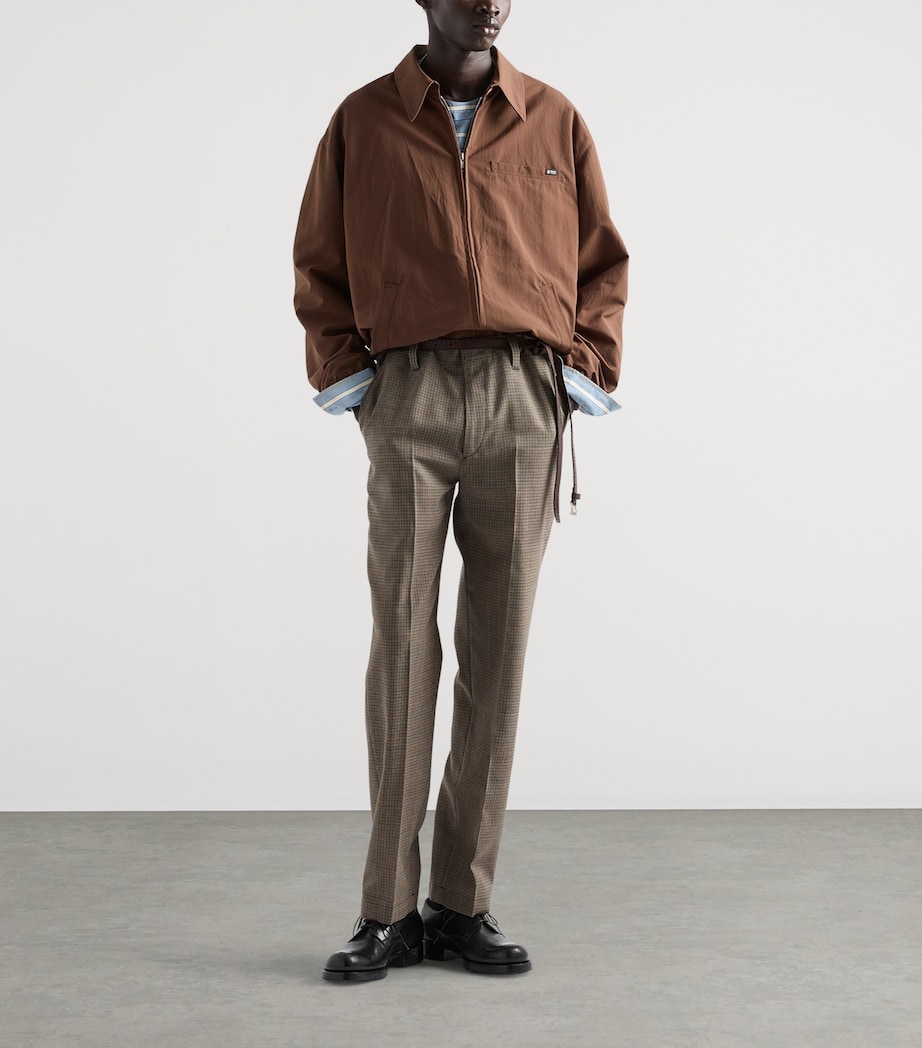 Prada Mens Technical Shirt Jacket Brown Image 2