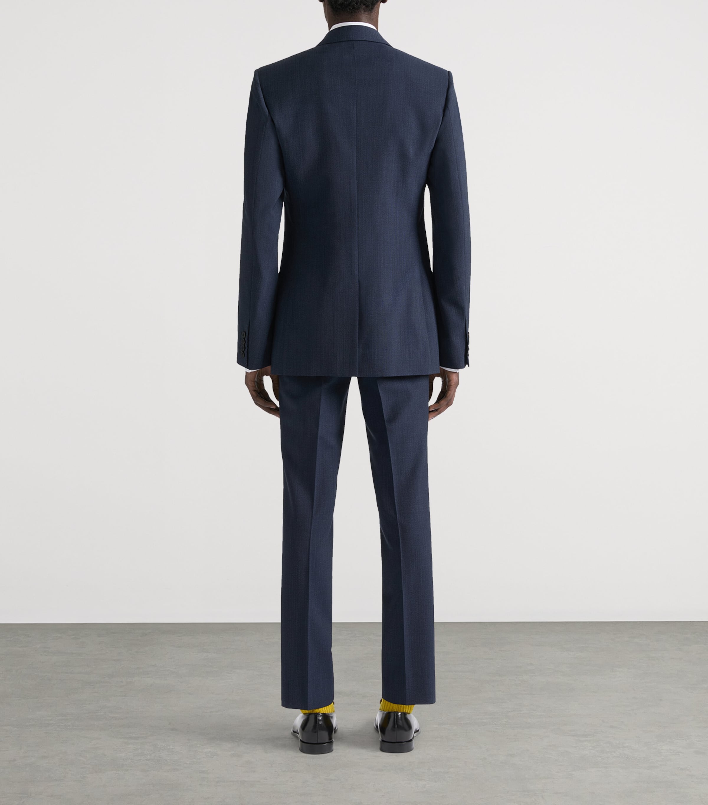 Wool Classic Fit Trousers DARK BLUE Image 3