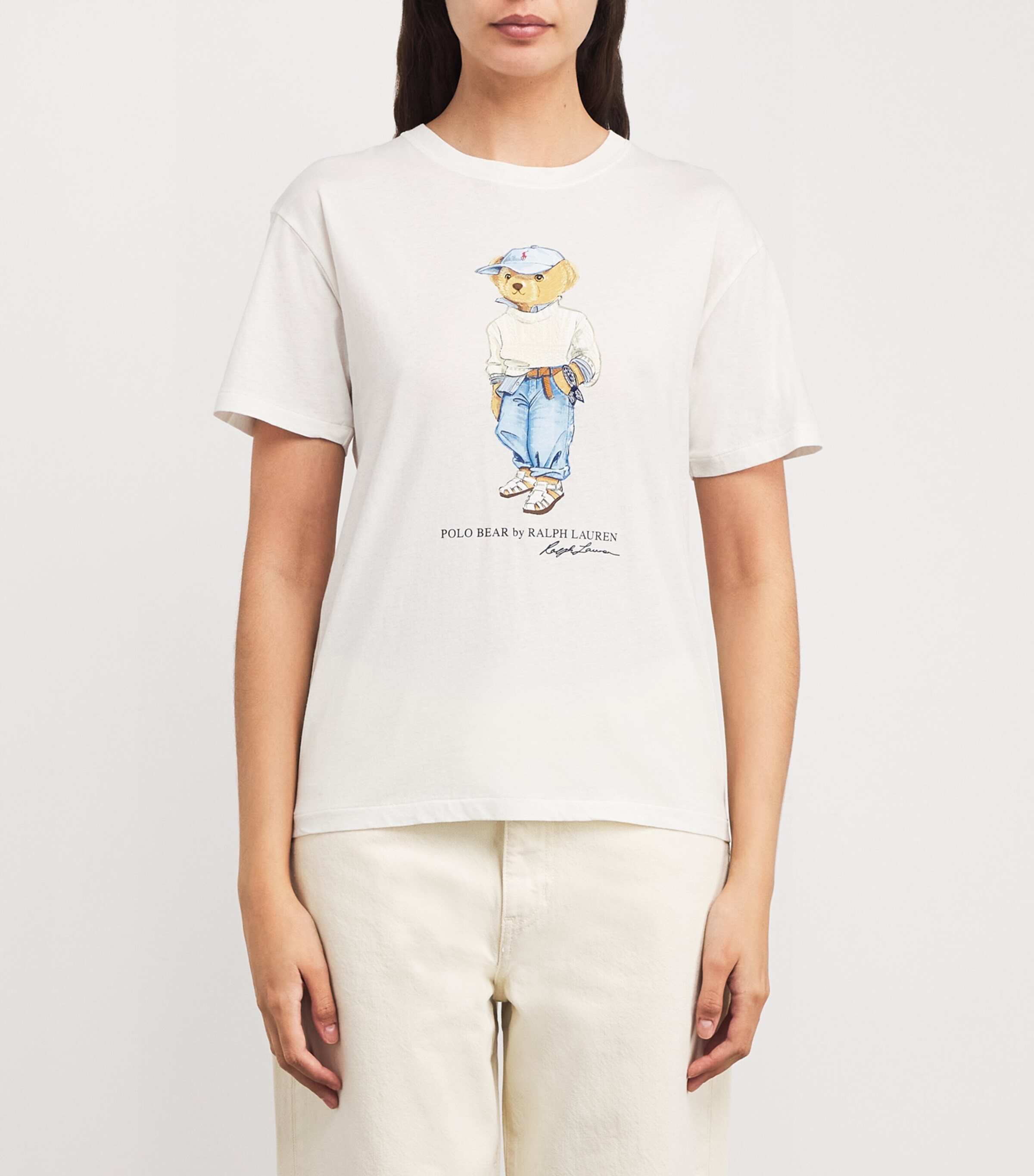 Polo Ralph Lauren Womens Cotton Polo Bear T-Shirt White Image 3