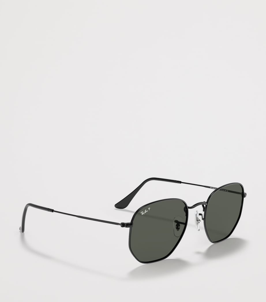 Ray-Ban Metal Hexagonal Irregular Sunglasses Black Image 5