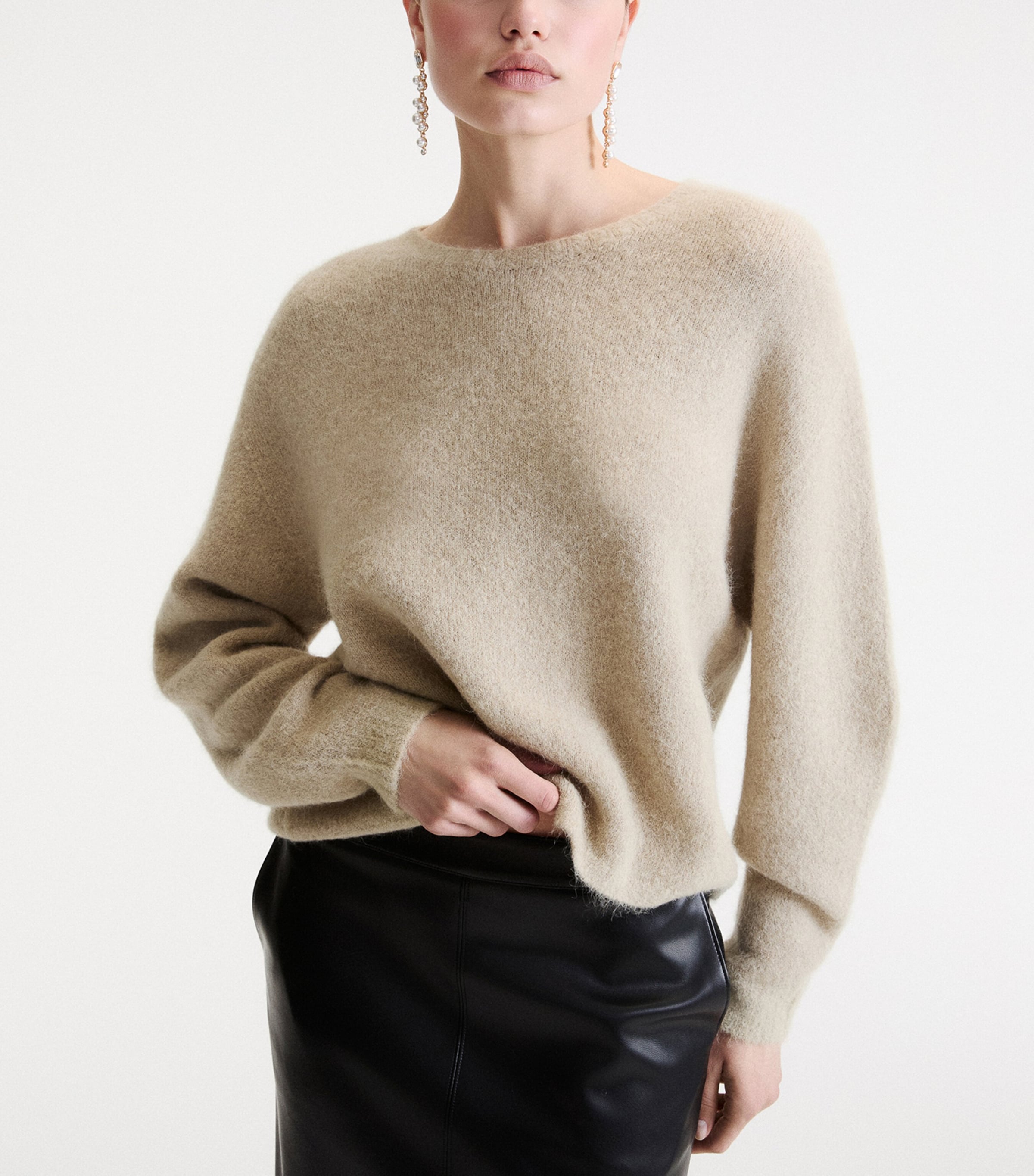 Marella Womens Alpaca-Blend Sweater Oregano Image 4