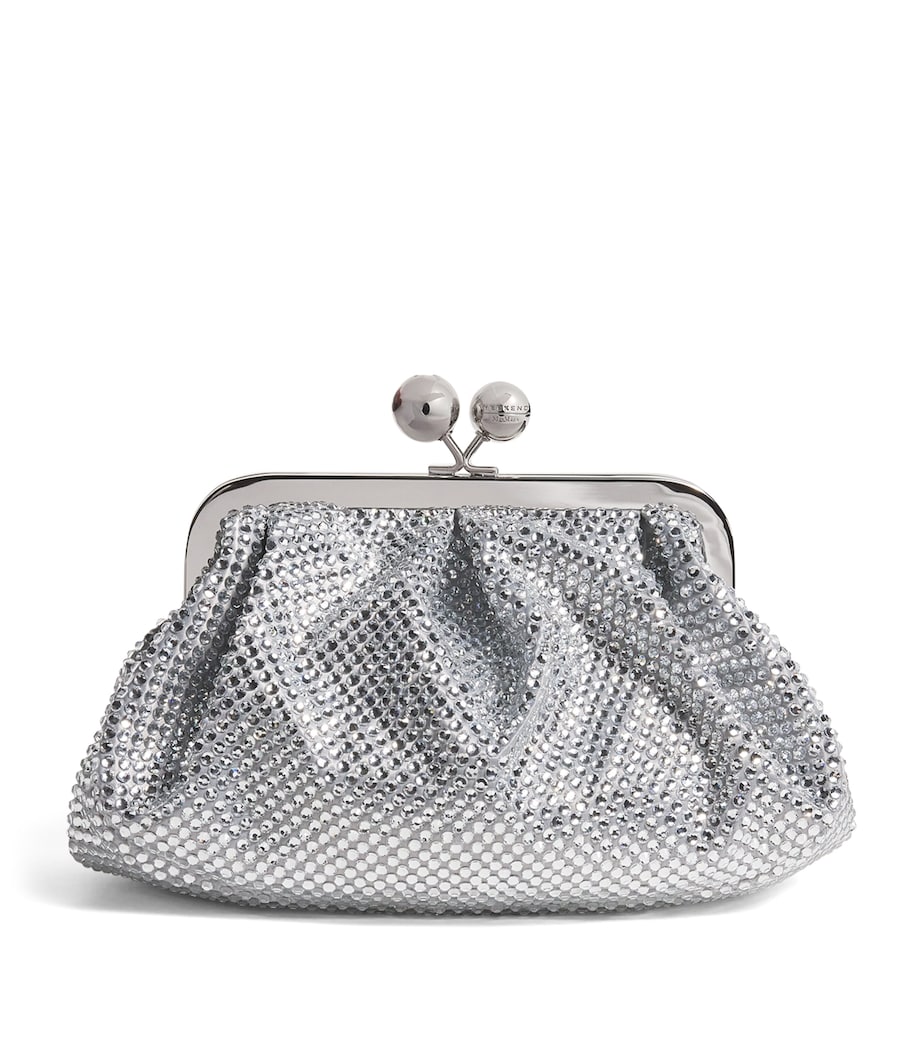 Medium Embellished Pasticcino Clutch Bag OPTICAL WHITE Image 1