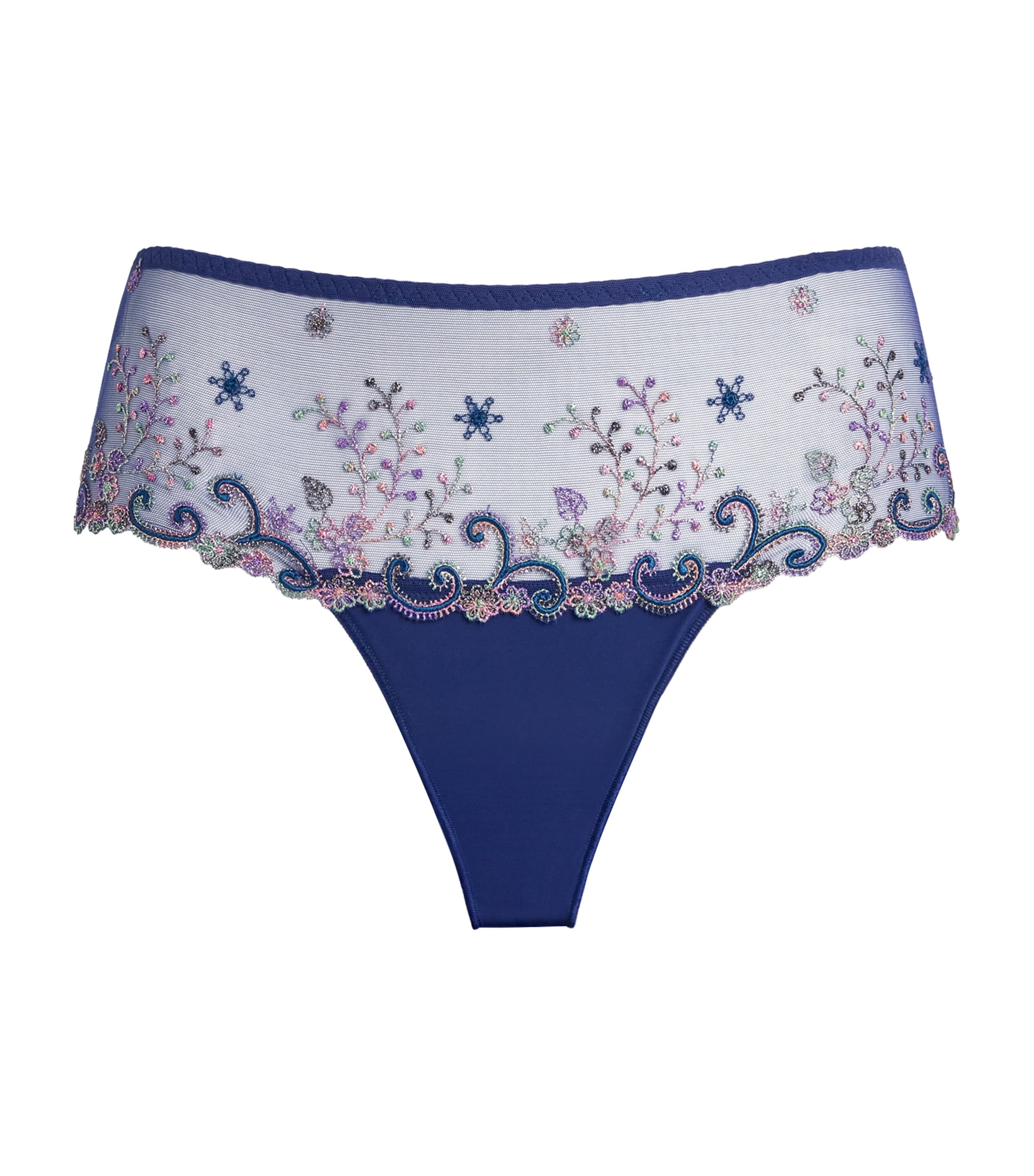 Simone Perele Womens Delice Shorty Briefs Blue Rainbow Image 1
