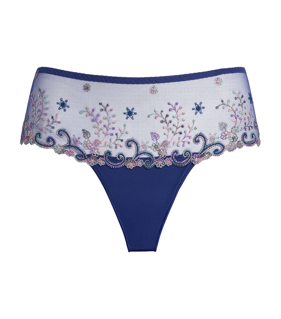 Simone Perele Womens Delice Shorty Briefs Blue Rainbow Image 1