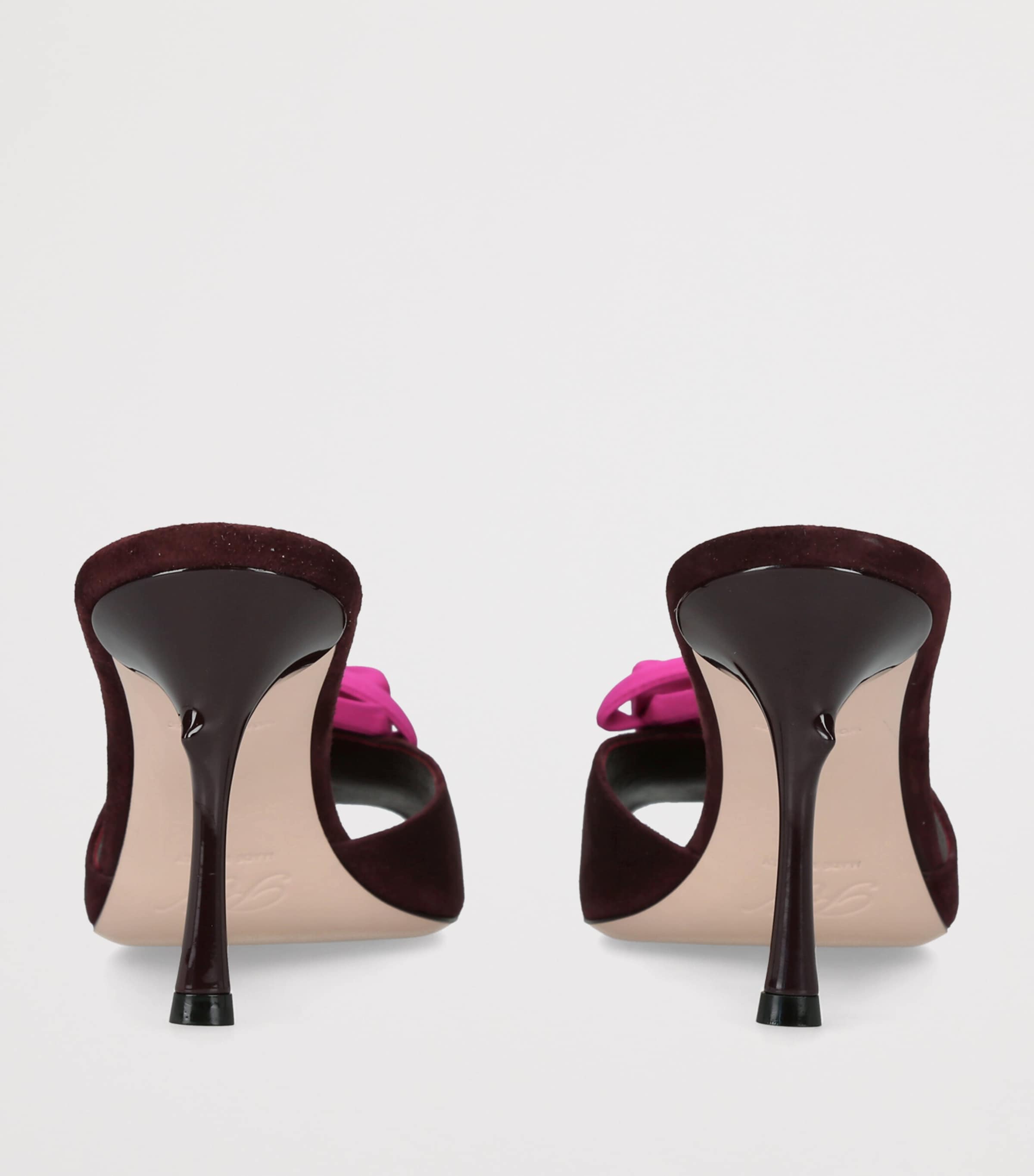 Roger Vivier Suede Rose Mules 85 Brown/oth Image 4