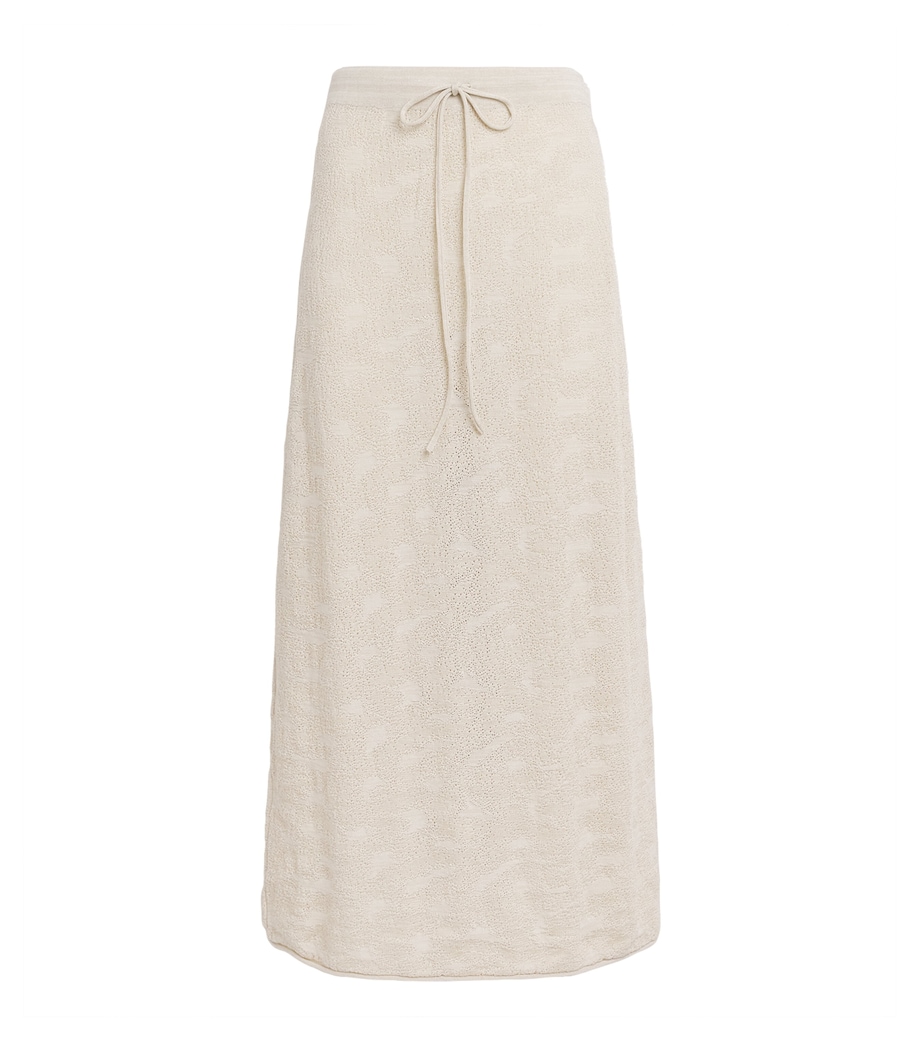Lauren Manoogian Womens Pima Cotton Terra Midi Skirt Parchment Marl Image 1