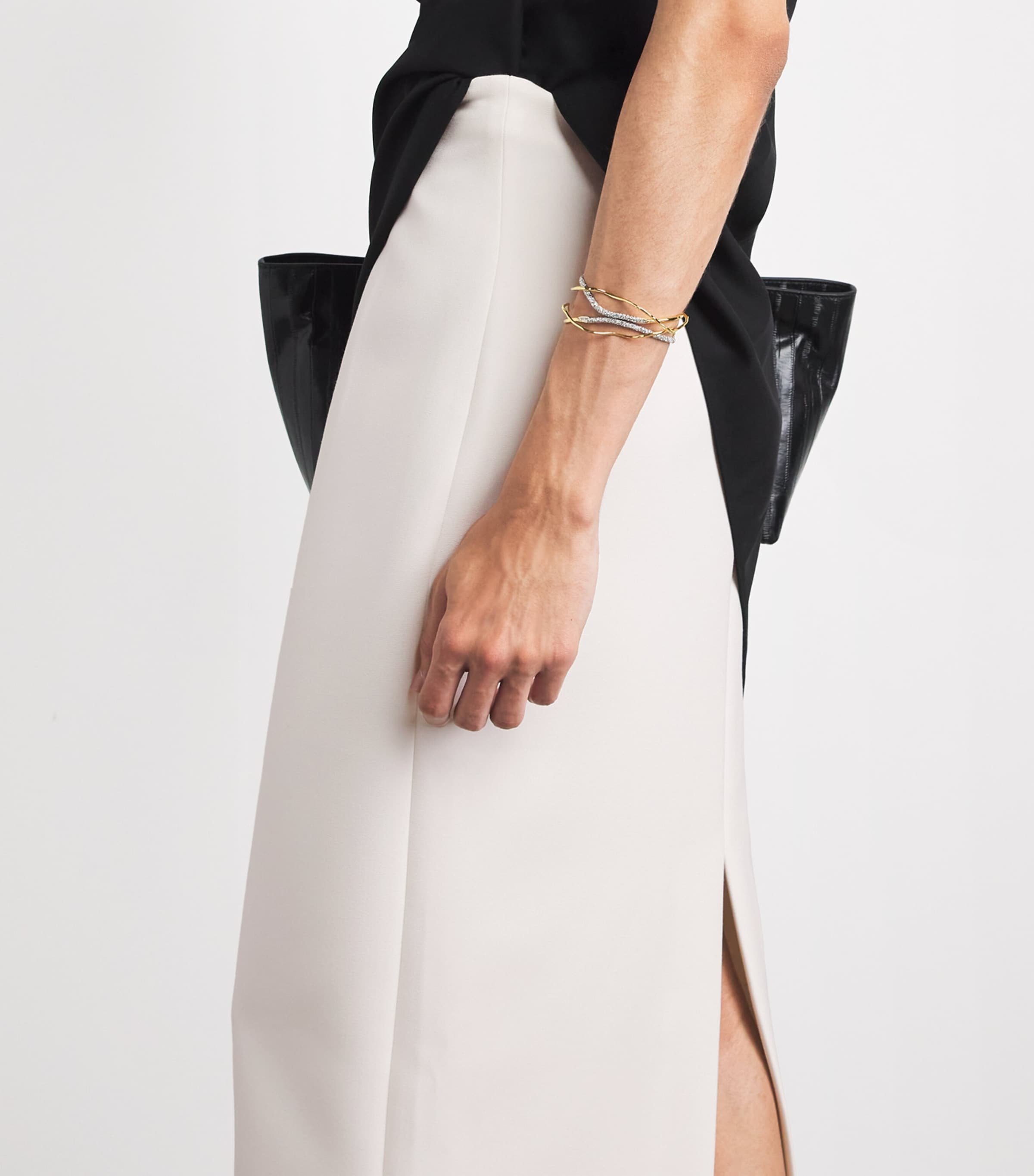 Roland Mouret Womens Crepe Midi Pencil Skirt Cream Image 3