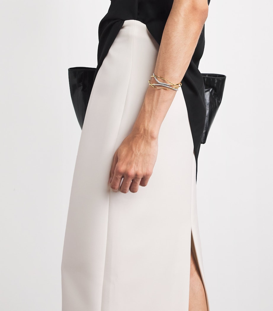 Roland Mouret Womens Crepe Midi Pencil Skirt Cream Image 3