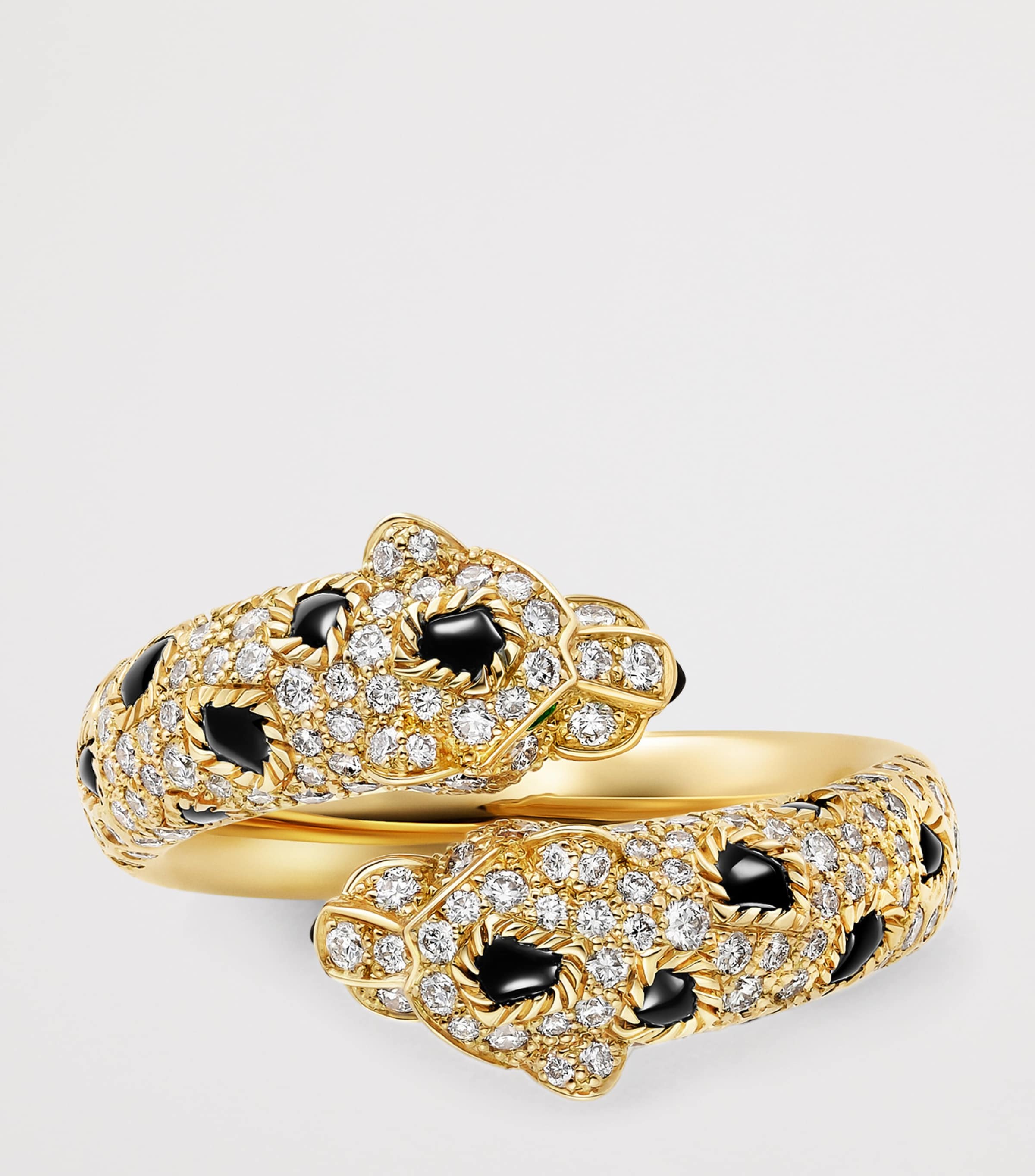 Yellow Gold, Diamond, Emerald and Onyx Panthère de Cartier Ring YELLOW GOLD Image 2