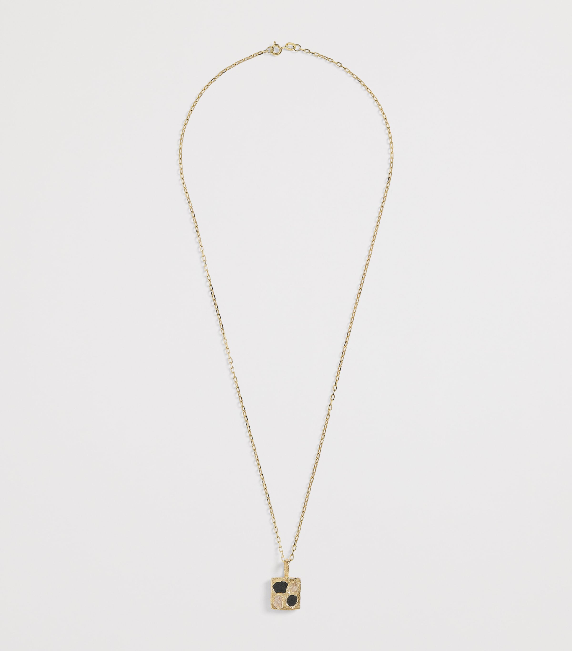 THE OUZE Yellow Gold and Sapphire Scatter Necklace Gold Image 3