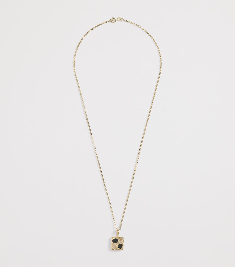 THE OUZE Yellow Gold and Sapphire Scatter Necklace Gold Image 3
