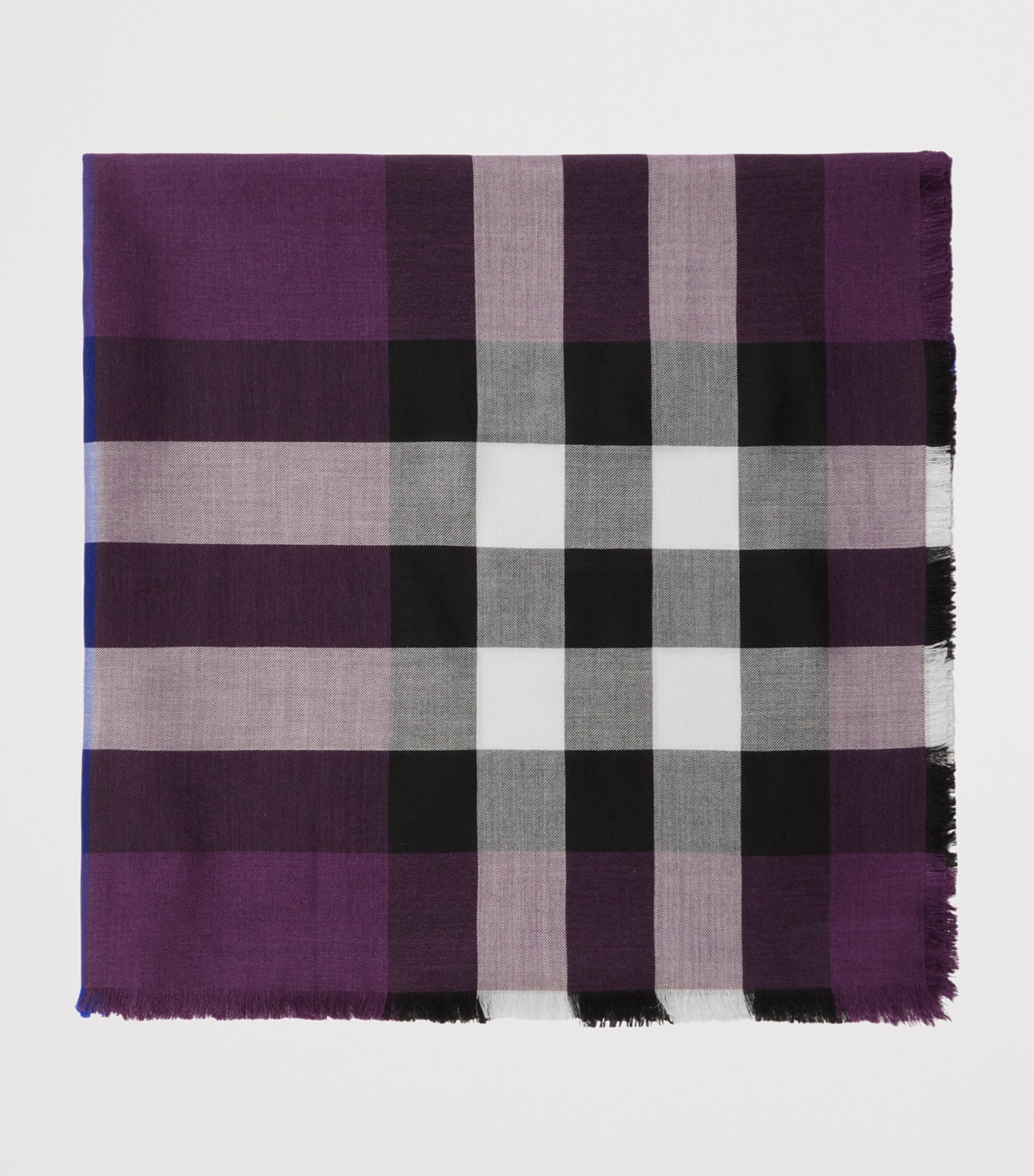 Burberry Cashmere-Silk Check Scarf Pansy Image 2