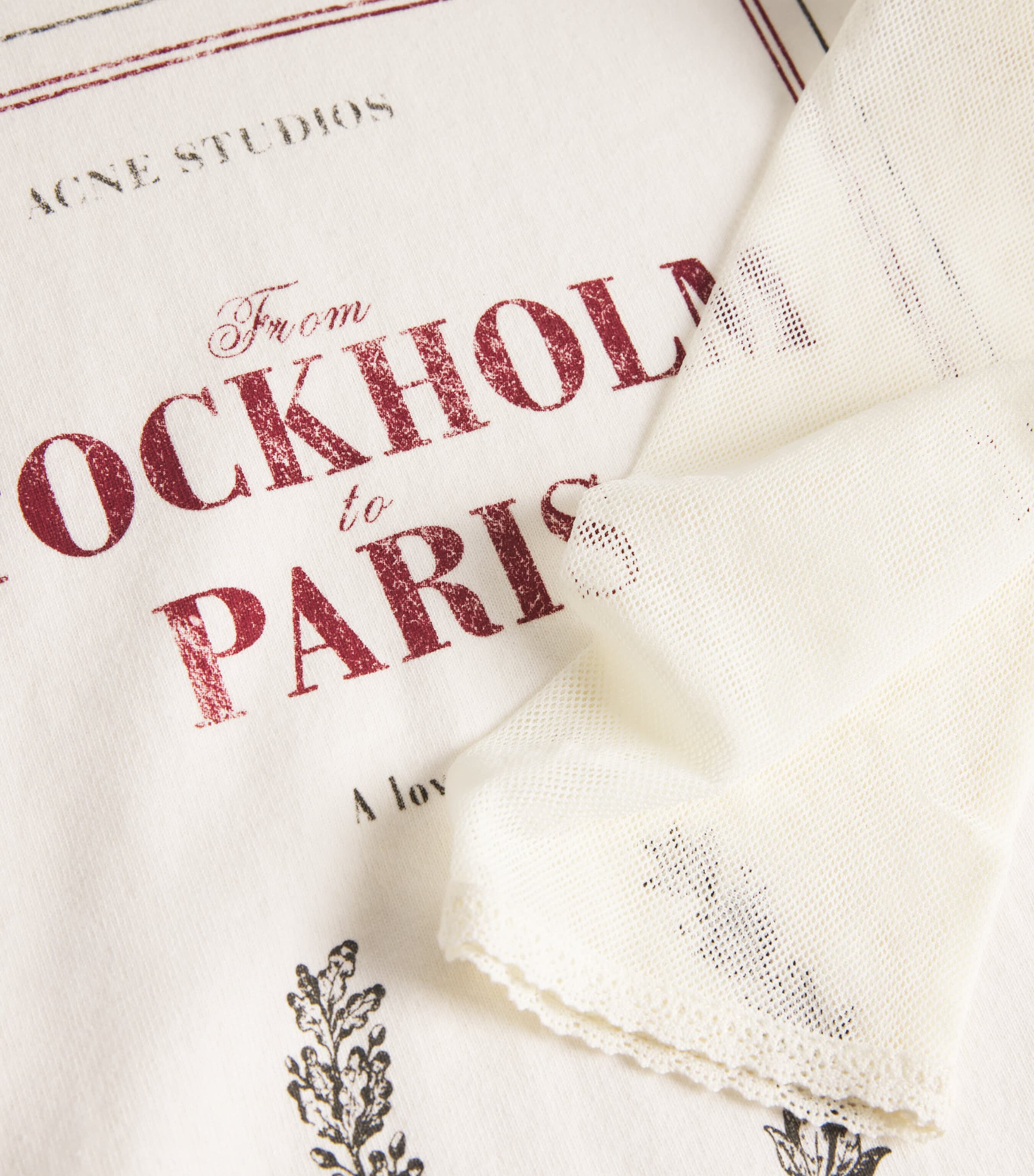 Cotton Printed Layered T-Shirt OFF WHITE Image 5