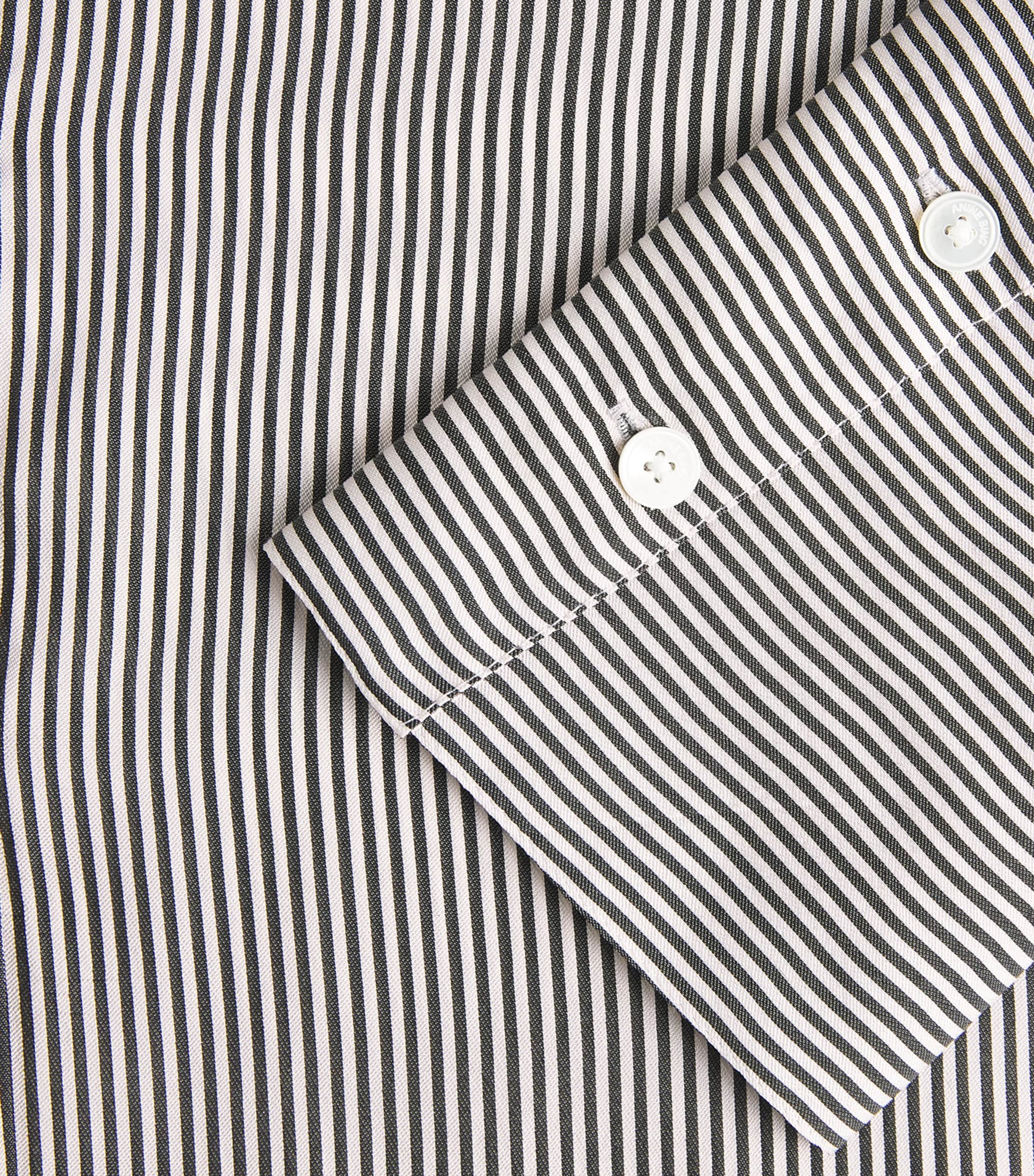 ANINE BING Womens Oversized Stripe Bridget Shirt White / Black Image 6