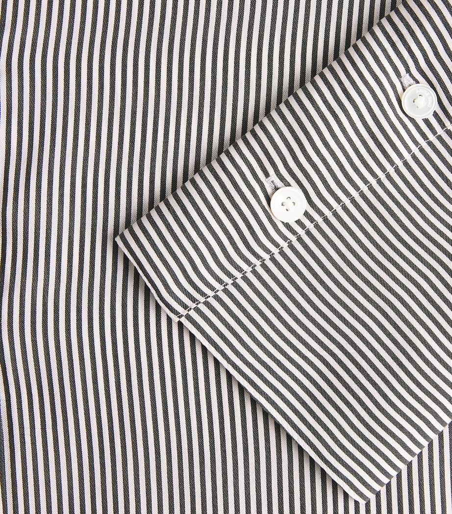 ANINE BING Womens Oversized Stripe Bridget Shirt White / Black Image 6