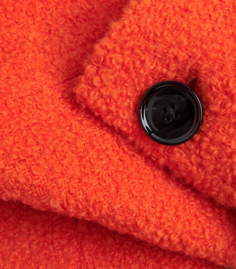 ME+EM Womens Wool-Blend Bouclé Cropped Jacket Vivid Orange Image 6