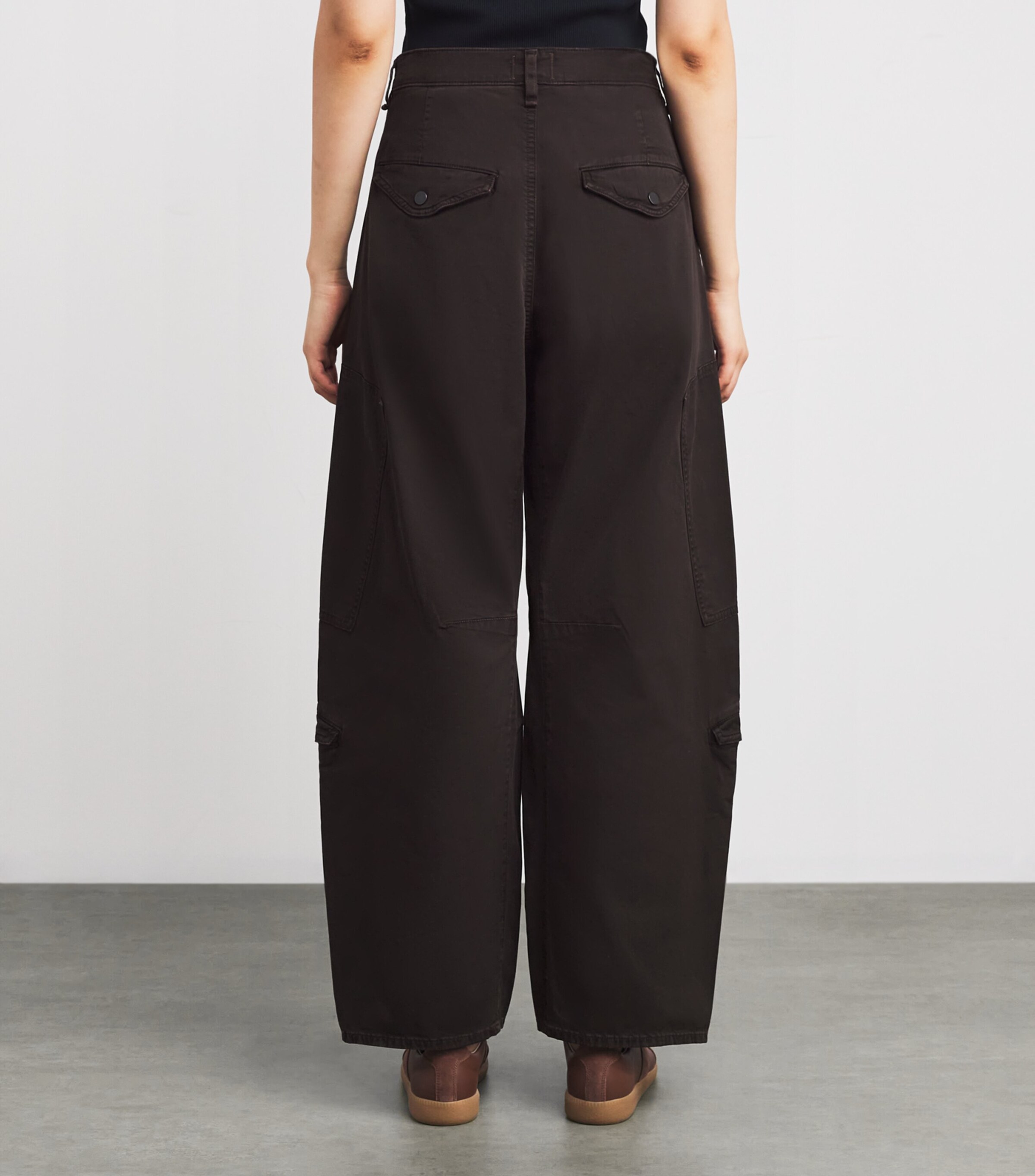 Stretch-Organic Cotton Flight Cargo Trousers CAROB Image 4