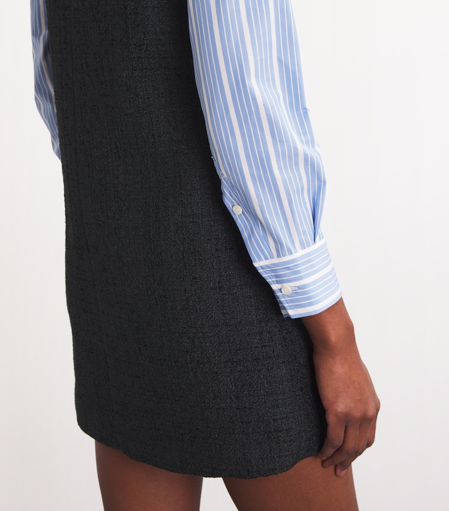 Tweed Mini Shift Dress BLACK Image 4