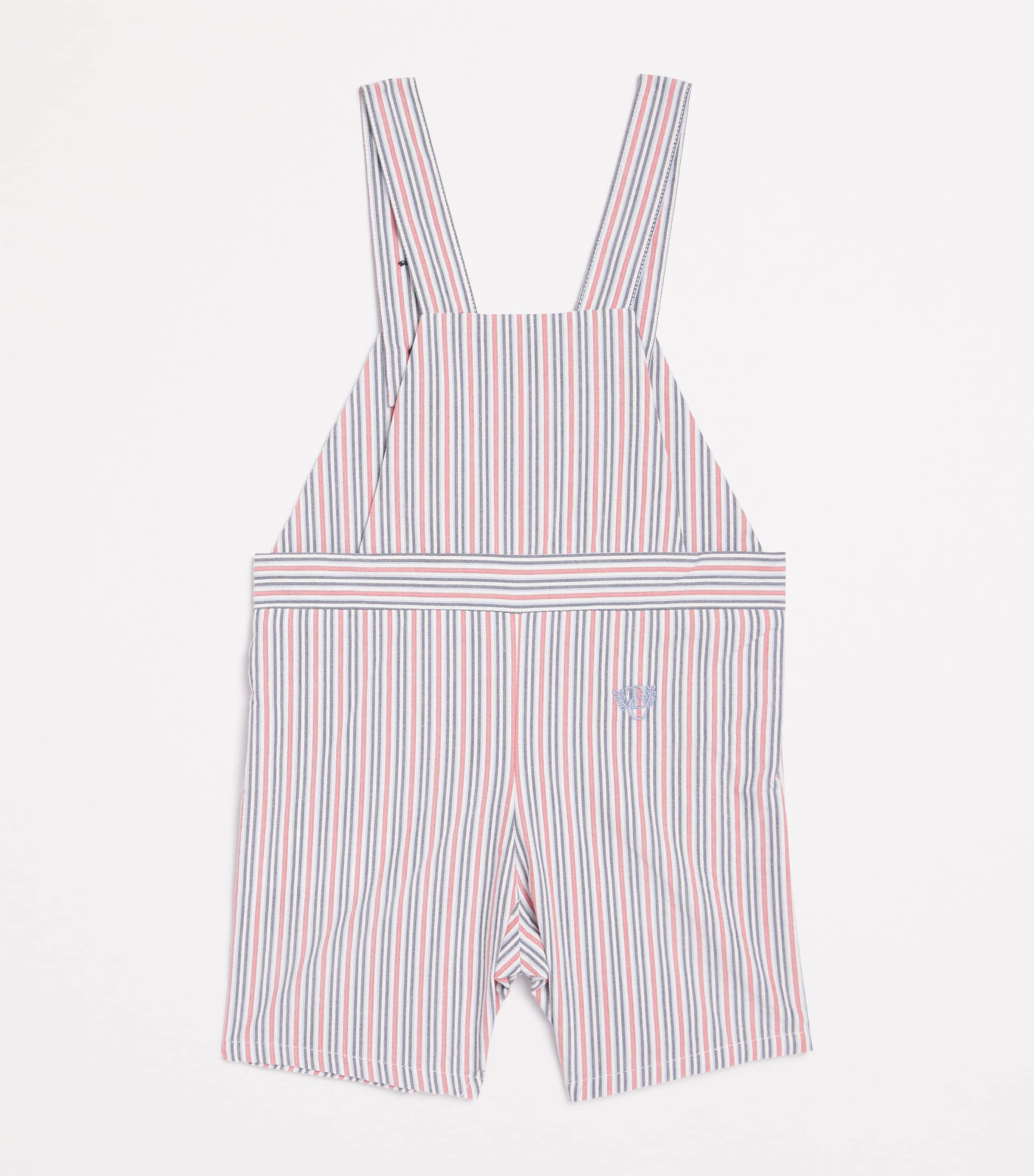 Tartine et Chocolat Cotton Striped Dungarees (3-24 Months) Spicy Orange Image 2
