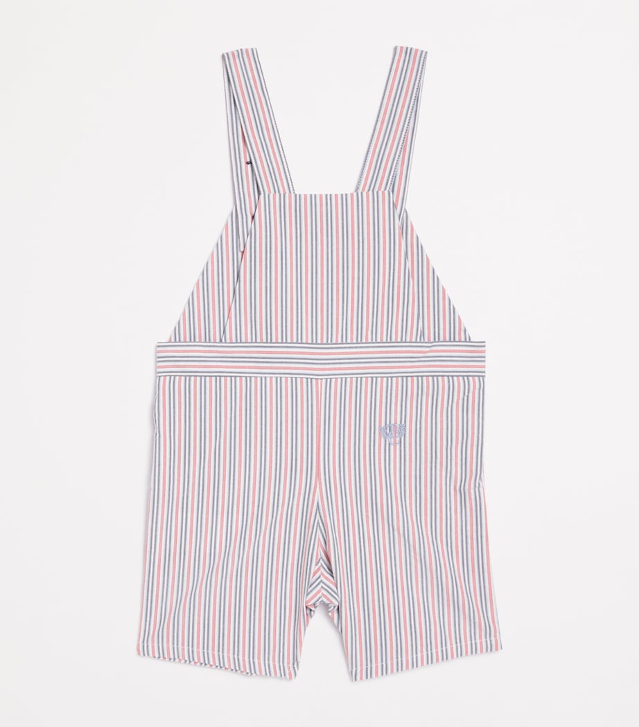 Tartine et Chocolat Cotton Striped Dungarees (3-24 Months) Spicy Orange Image 2