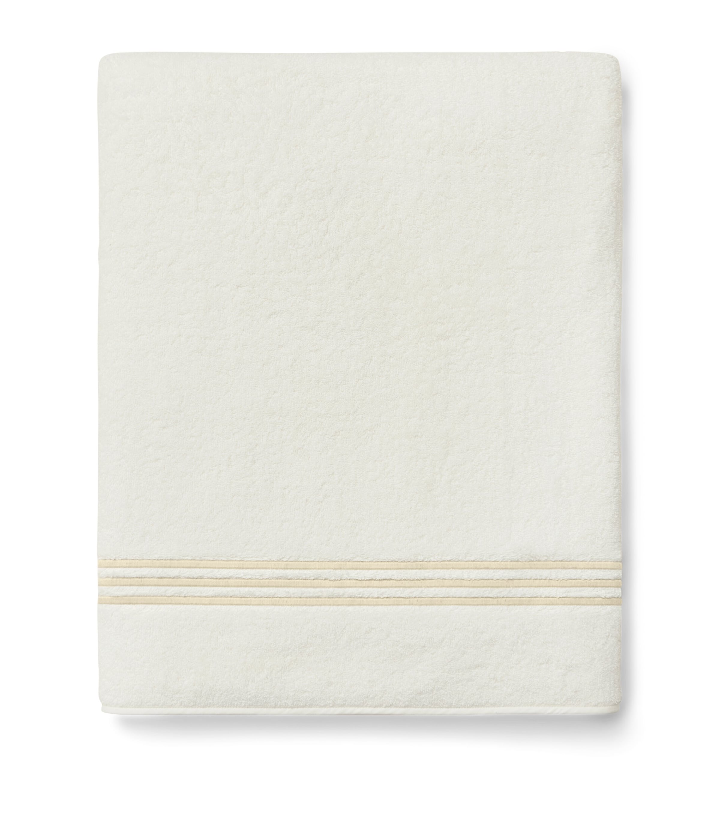 Pratesi Tre Righe Bath Towel (30cm x 60cm) Ivory/beige Image 1