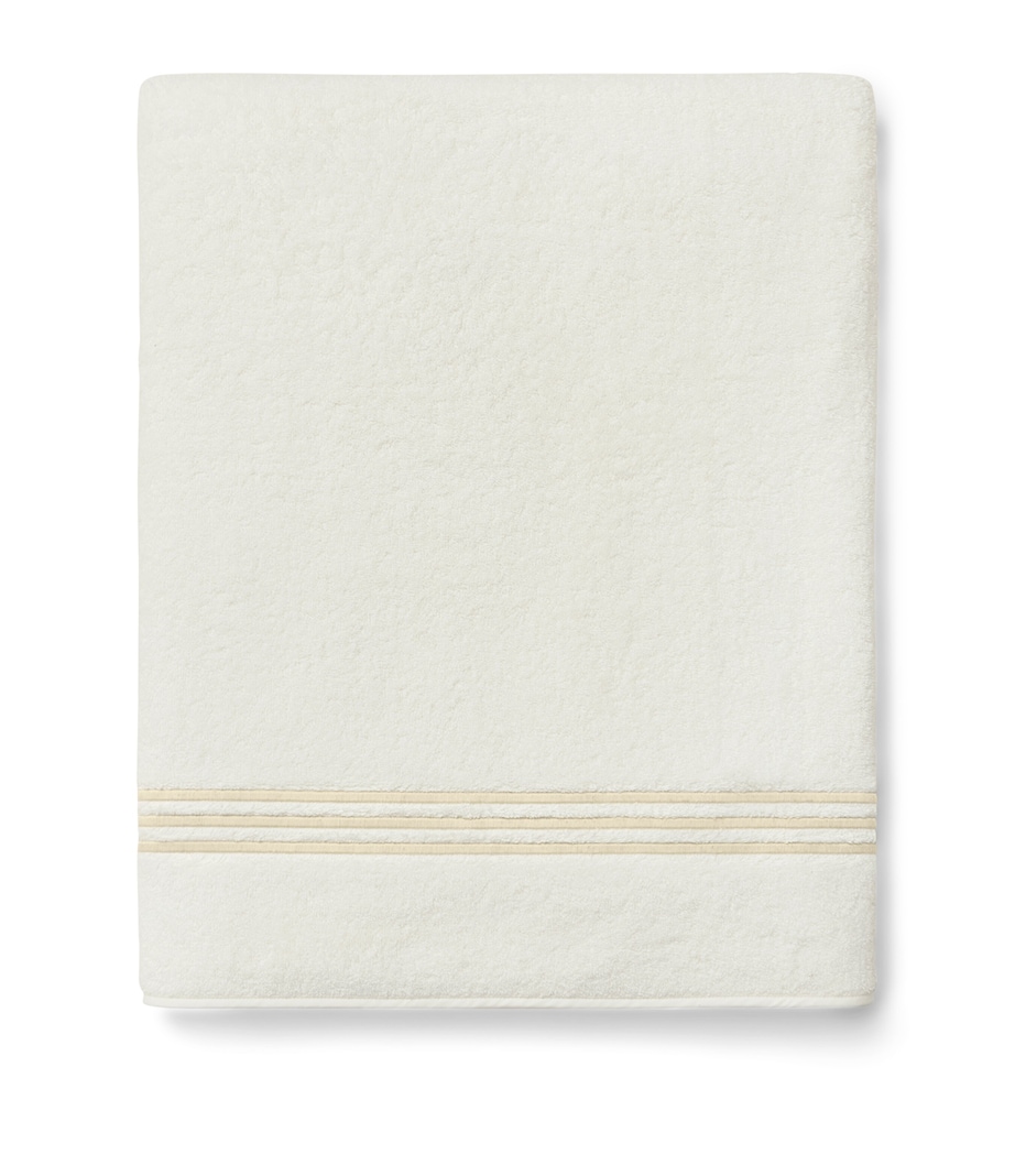 Pratesi Tre Righe Bath Towel (30cm x 60cm) Ivory/beige Image 1