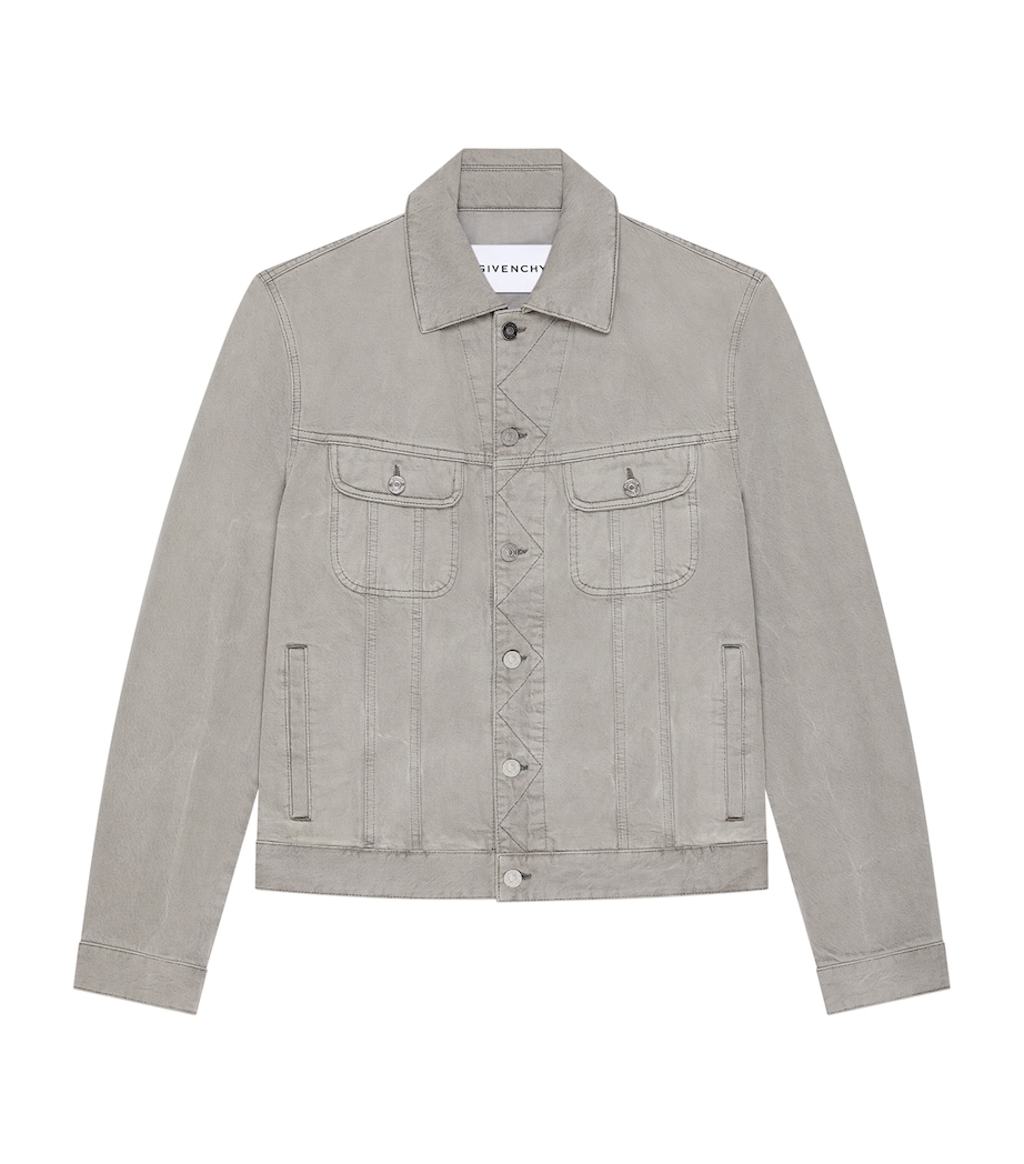 Givenchy Mens Crease-Effect Denim Jacket Image 1