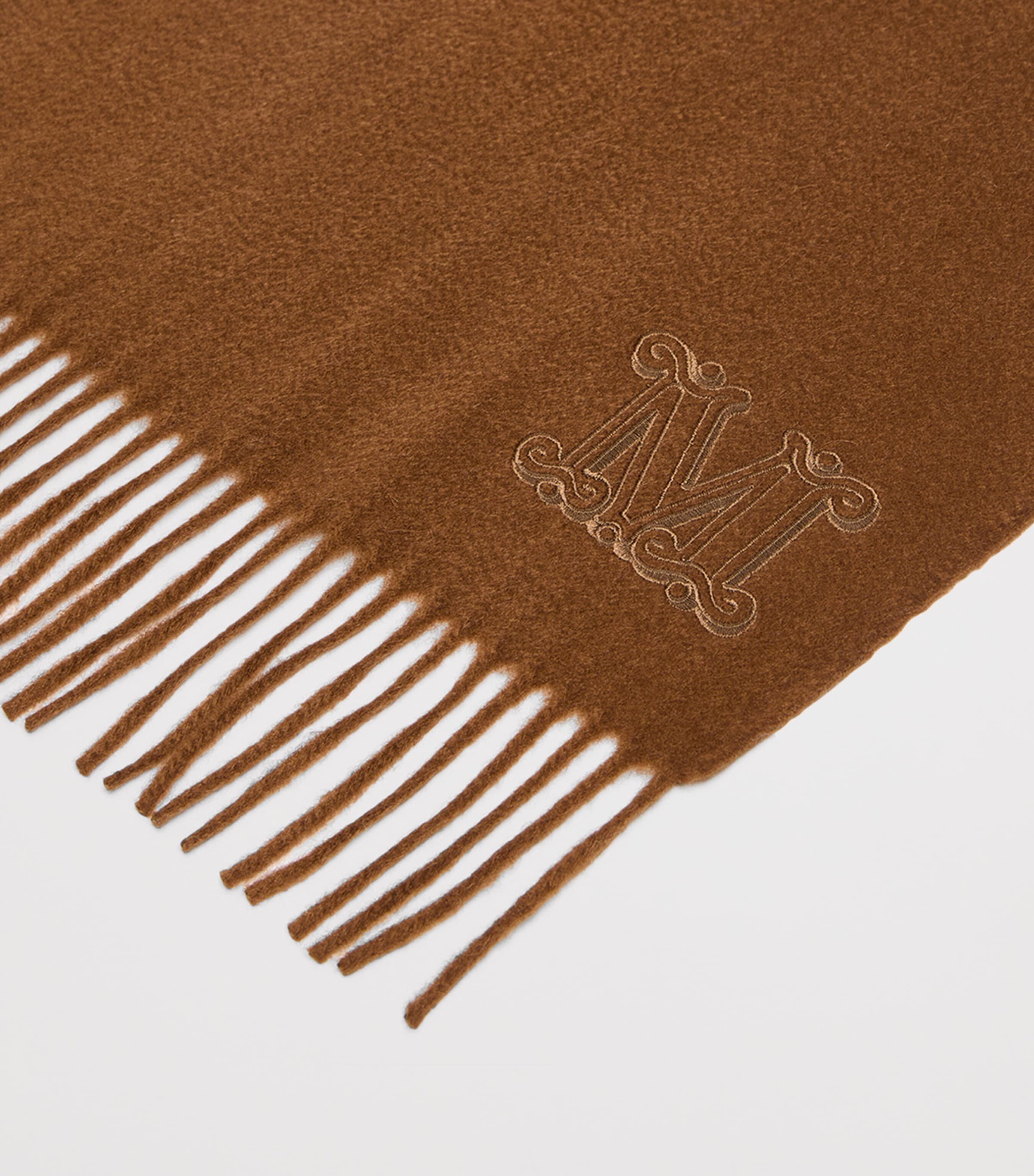 Max Mara Cashmere Monogram Scarf Hazelnut Brown Image 2