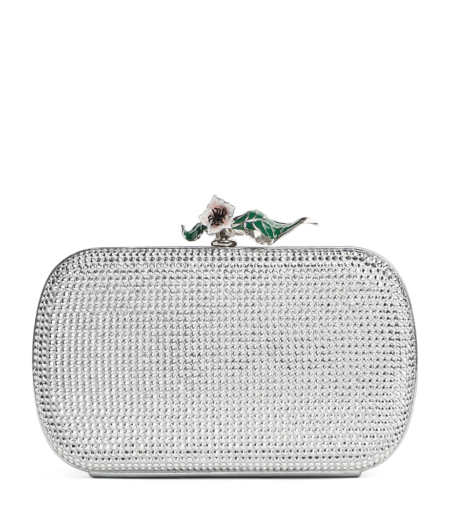 Leather Crystal Knot Minaudière Clutch Bag 1904 Image 1