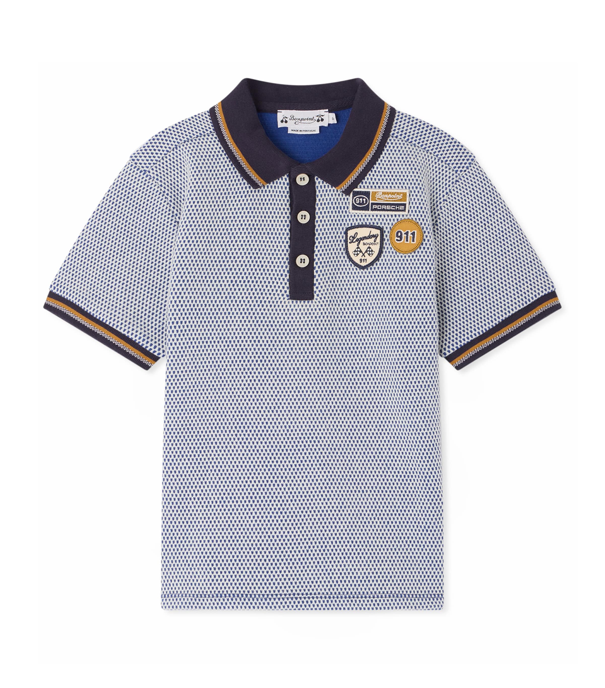 Bonpoint x Porsche Polo Shirt (10-14 Years) Indigo Image 1