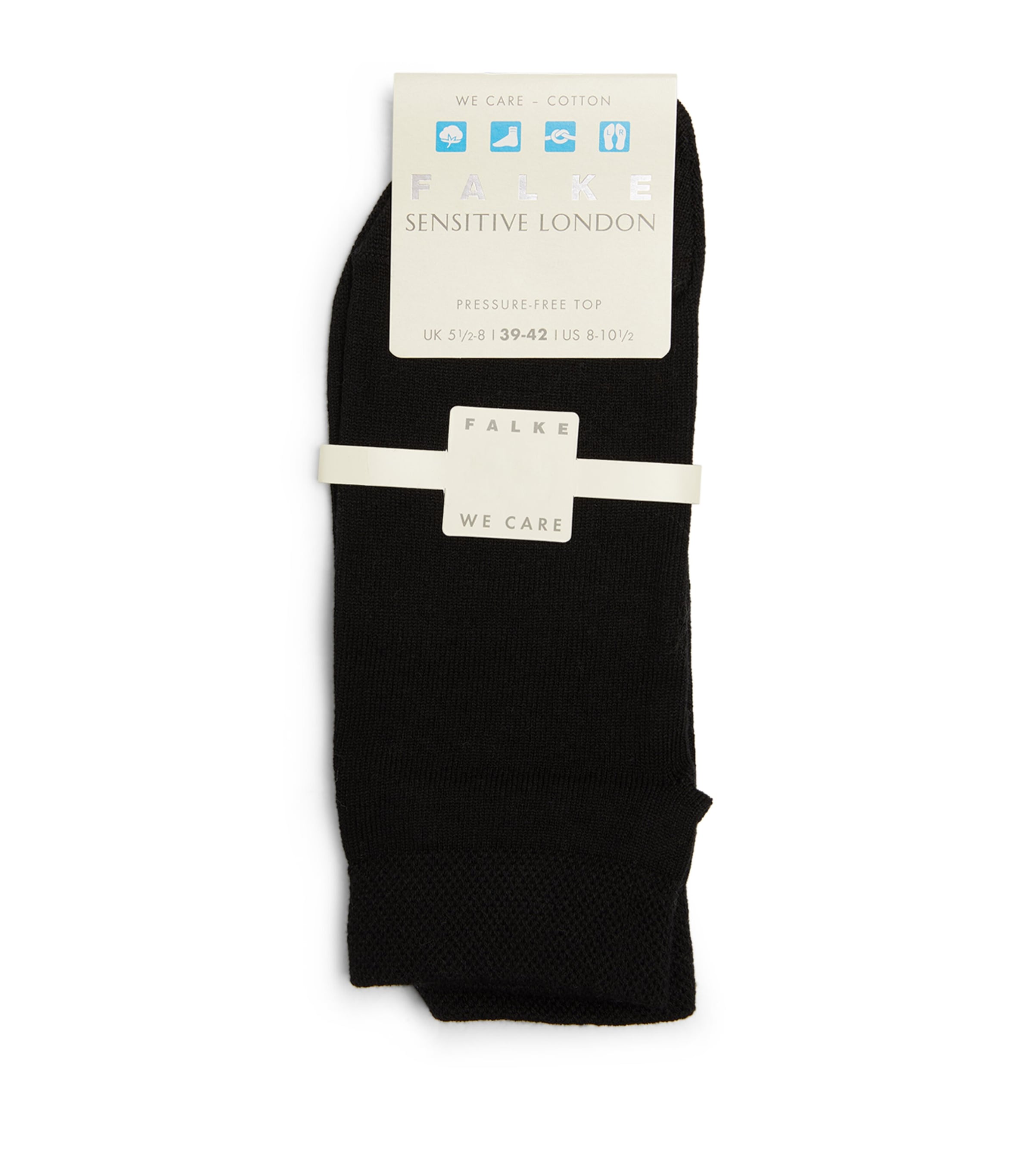 Falke Womens Sensitive London Knee-High Socks Black Image 1