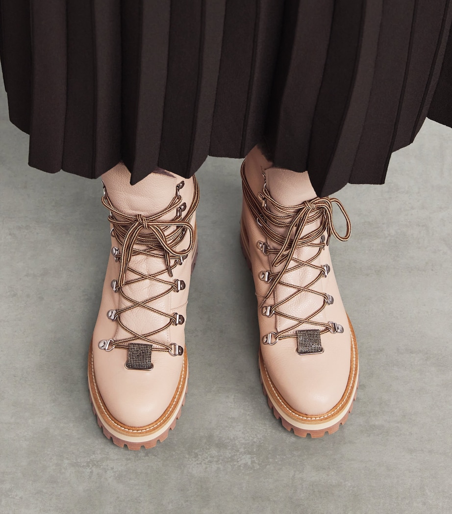 Leather Lace-Up Boots SABBIA Image 2