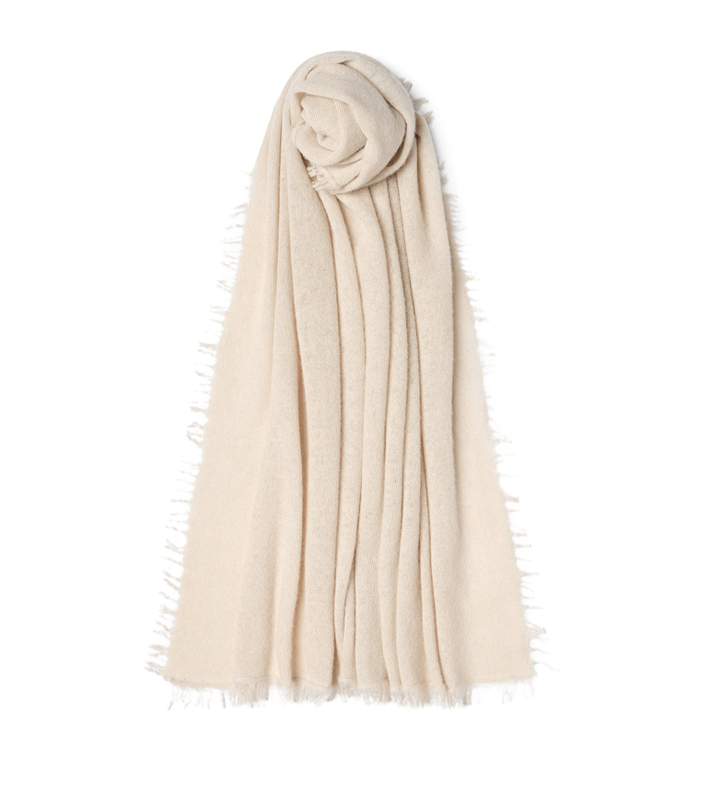 Marella Wool-Cashmer-Blend Scarf Cream Image 1