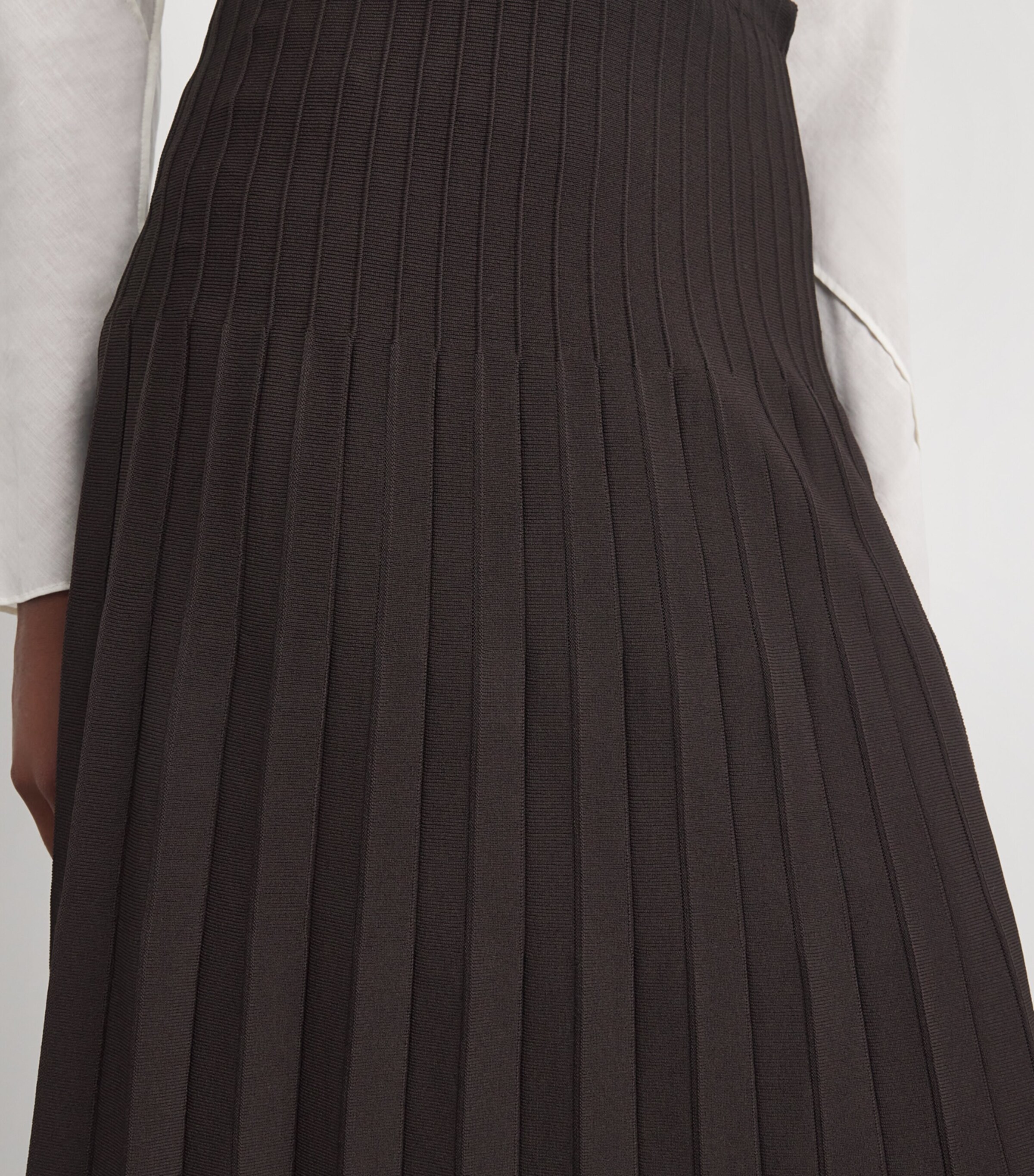 STAUD Womens Ribbed Lena Midi Skirt Eart Earth Image 6