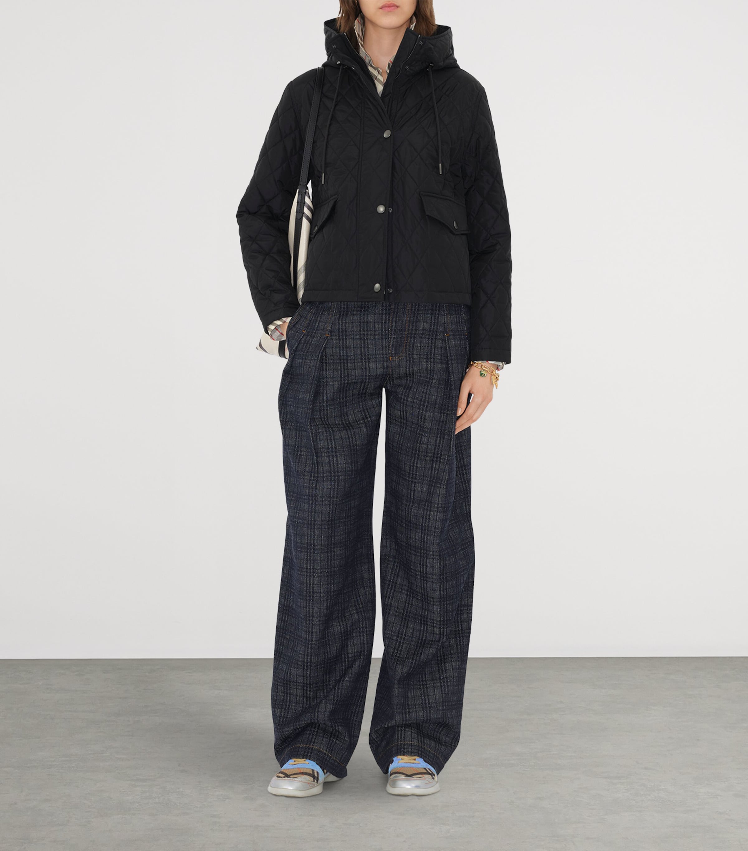 Burberry Womens Hooded Field Jacket Black Image 2