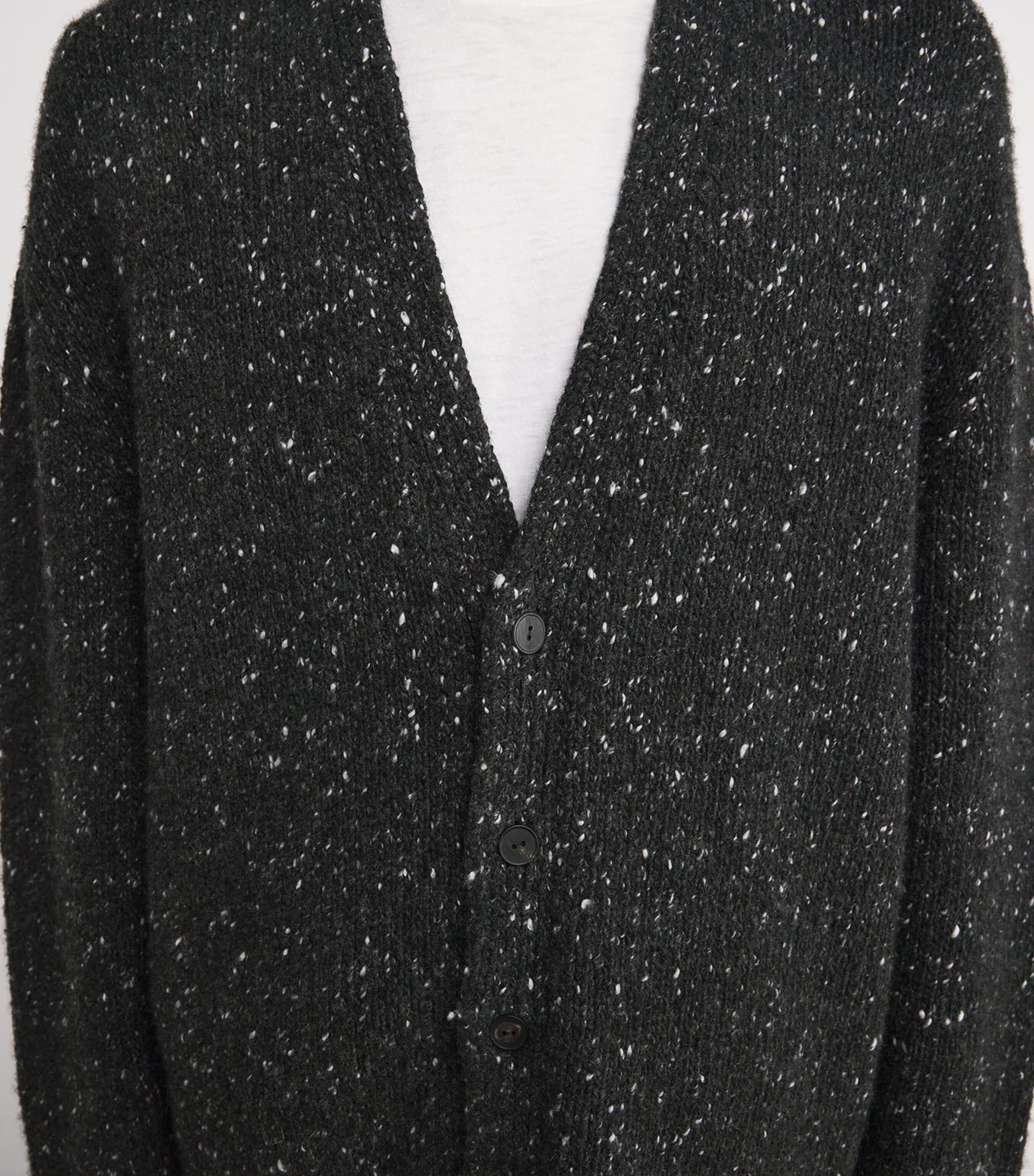 Hardy Cashmere Cardigan CHARCOAL MELANGE Image 5