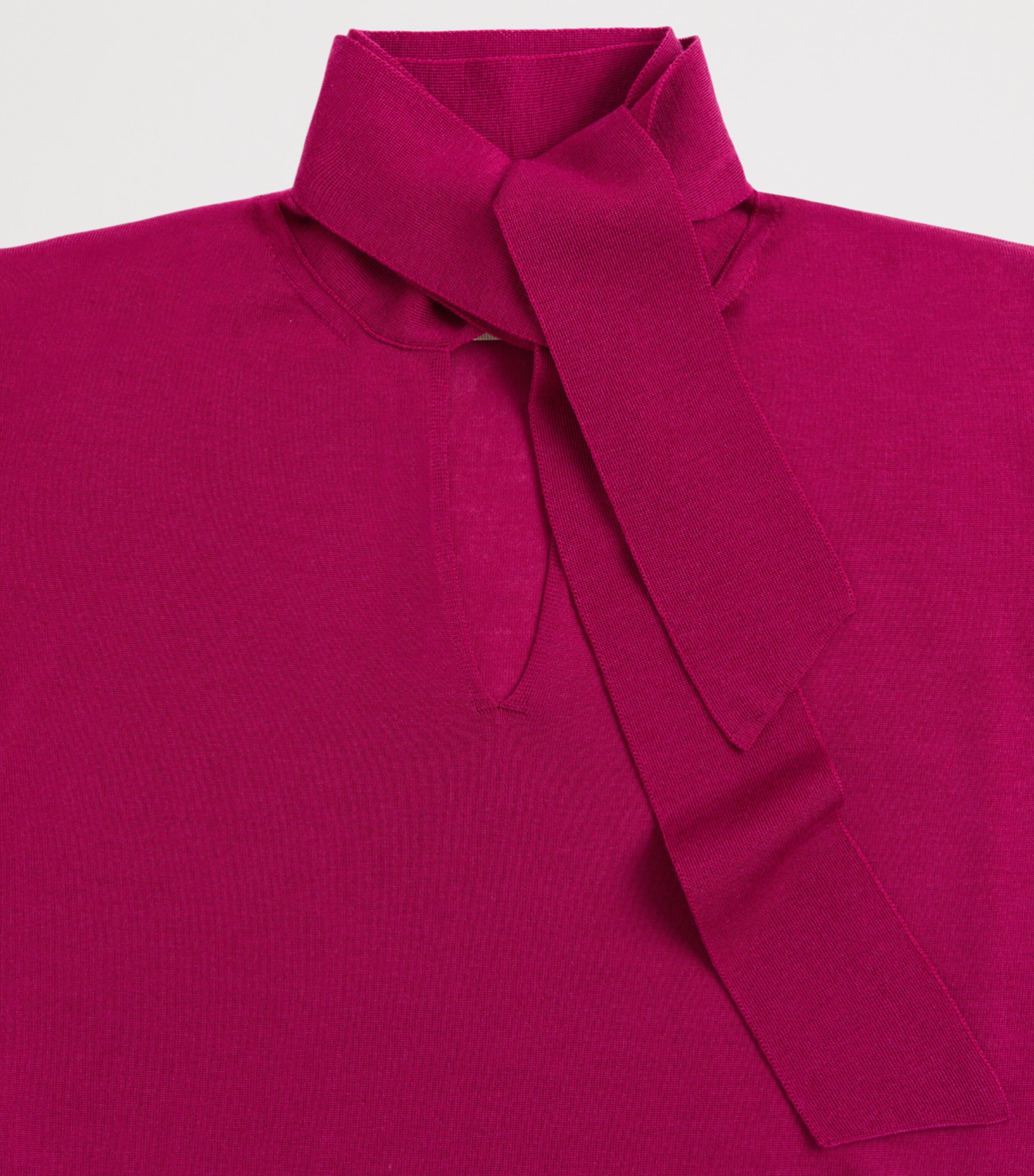 Valentino Womens Wool Tie-Neck Sweater Image 8