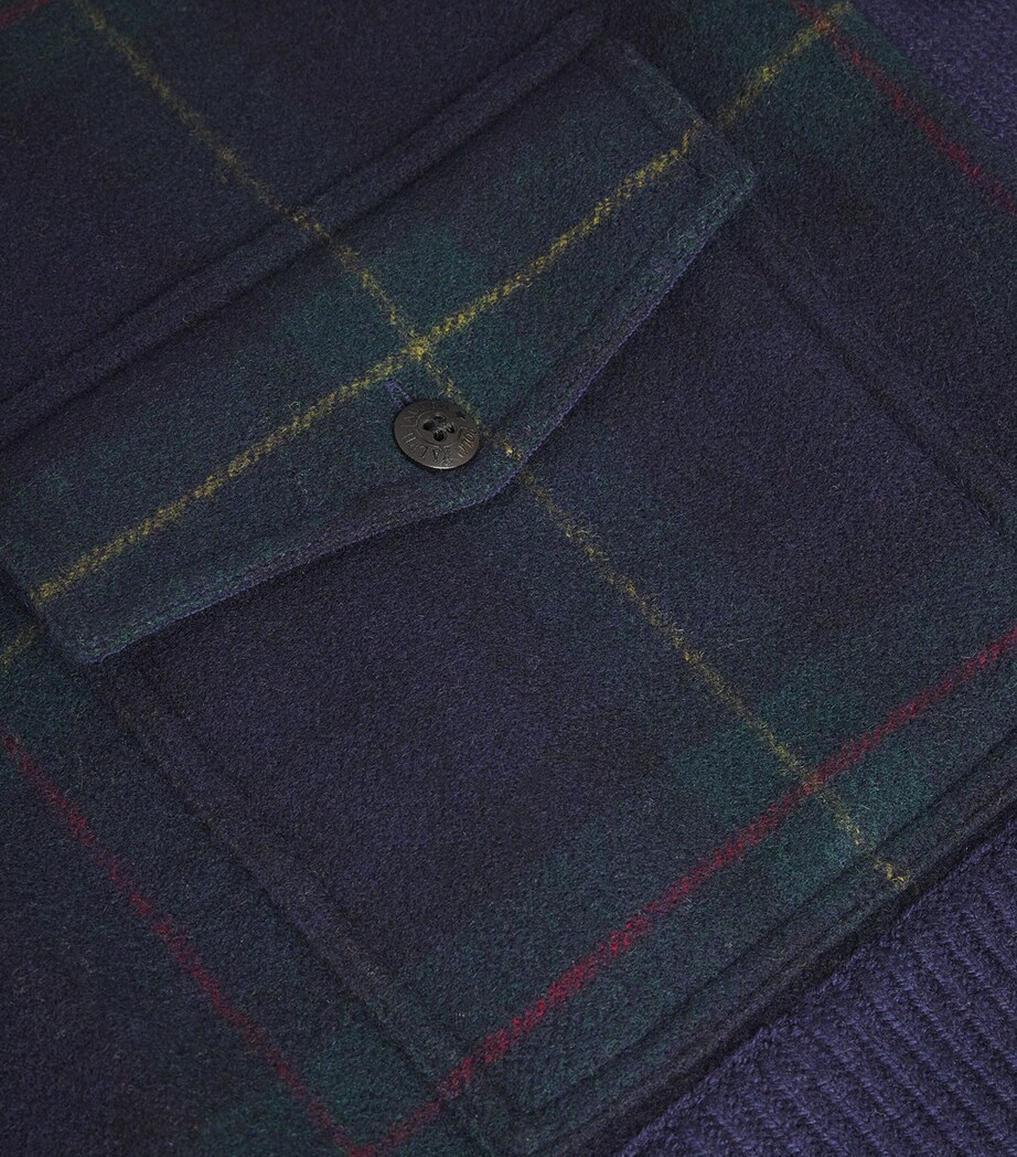 Polo Ralph Lauren Mens Wool Tartan Cardigan Blue Image 5