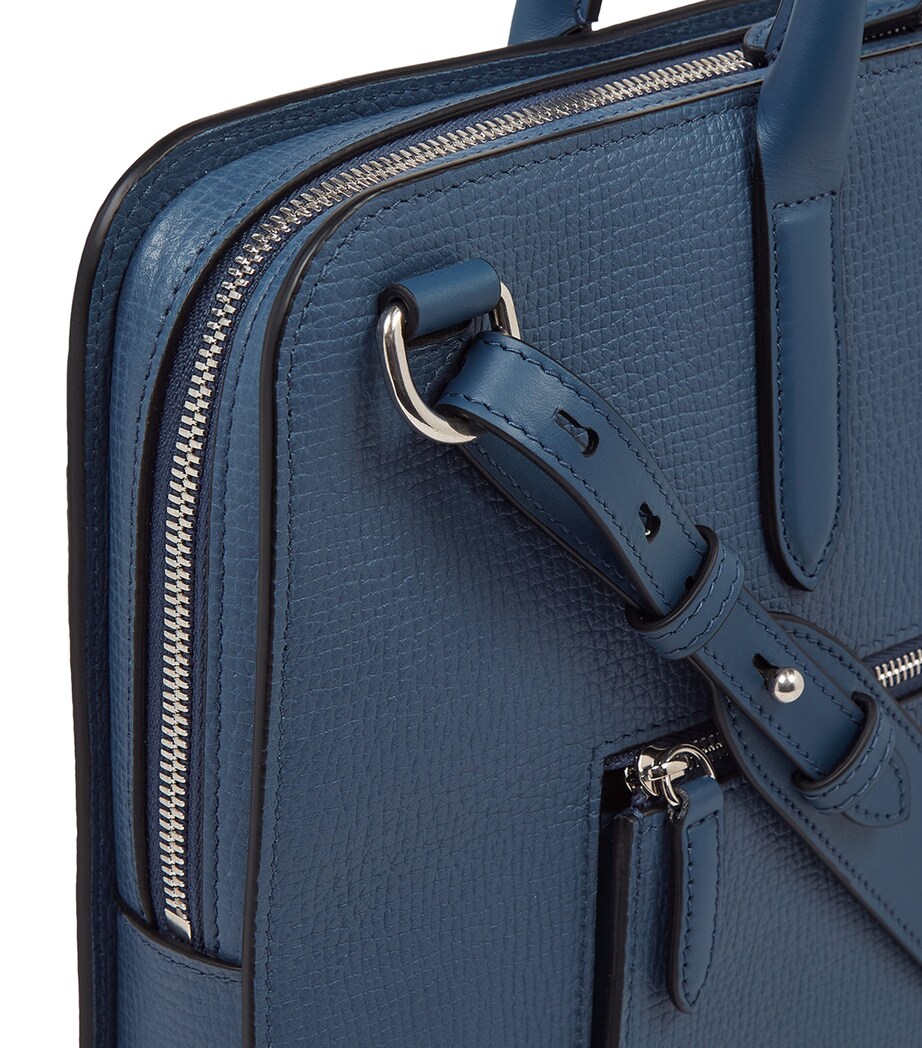 Leather Ultra Slim Briefcase ADMIRAL BLUE Image 5