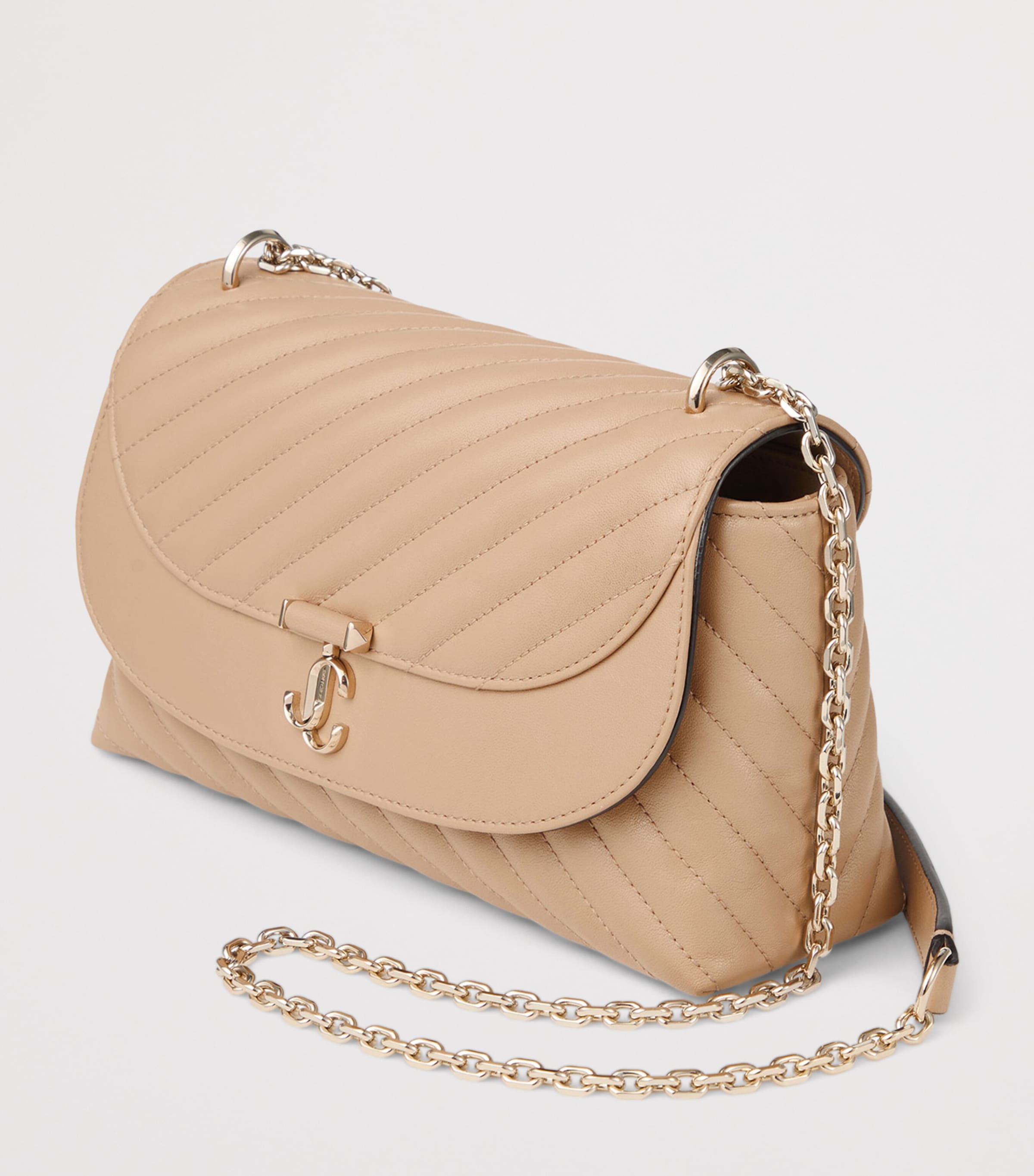 Jimmy Choo Medium Quilted Leather Cross-Body Bag Chai/shiny Gold Image 3