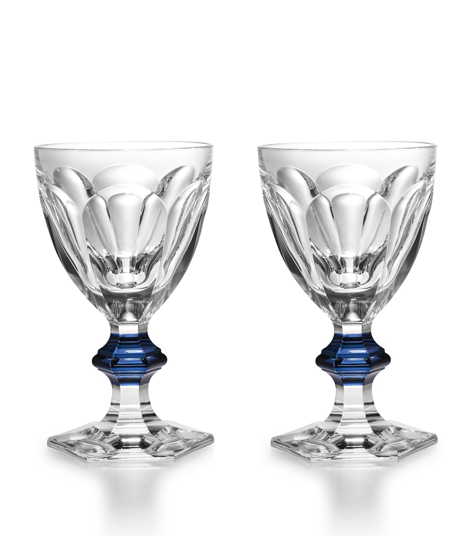 Set of 2 Harcourt 1841 Blue Knob Glasses