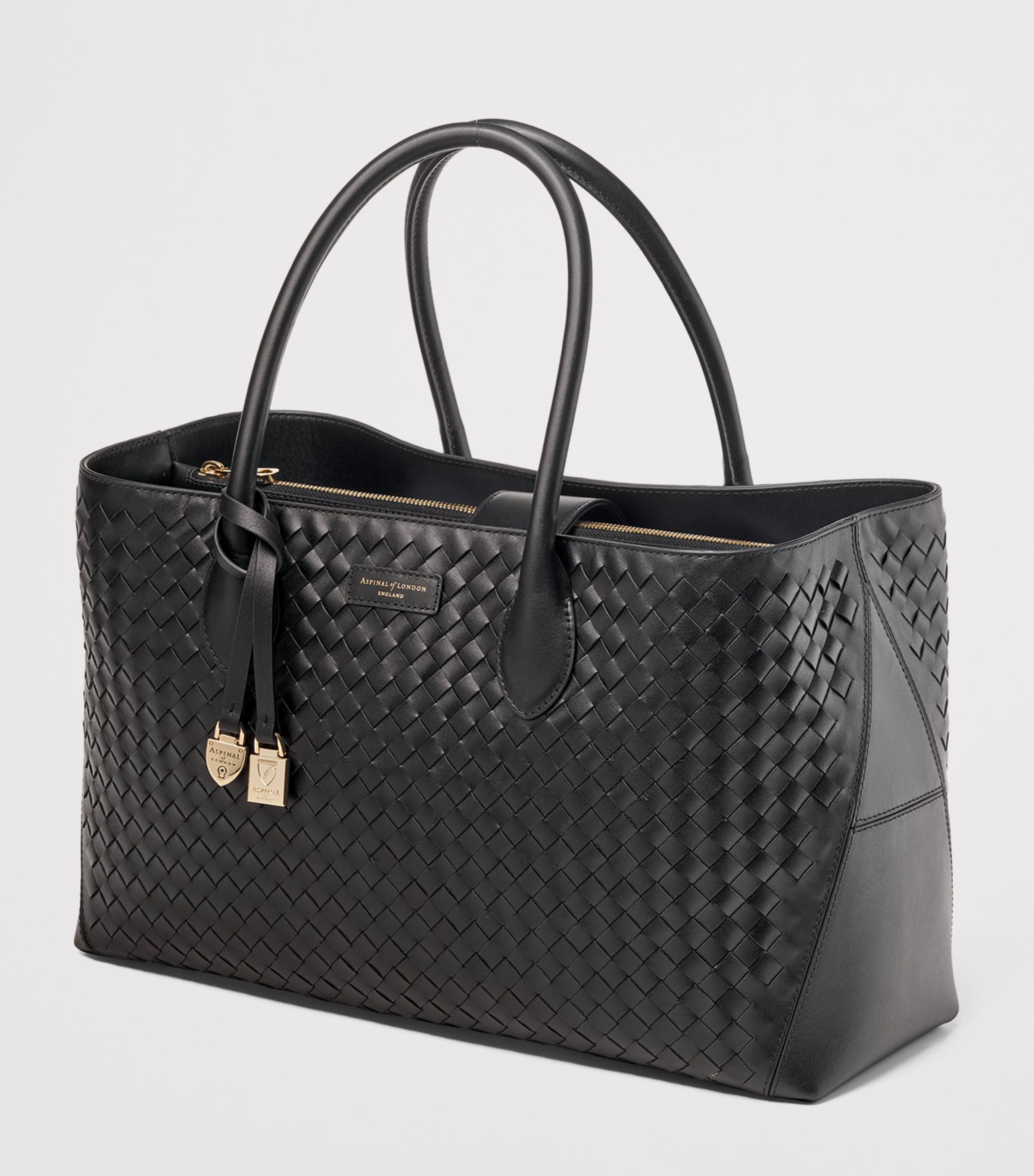 Leather London Tote Bag BLACK Image 2