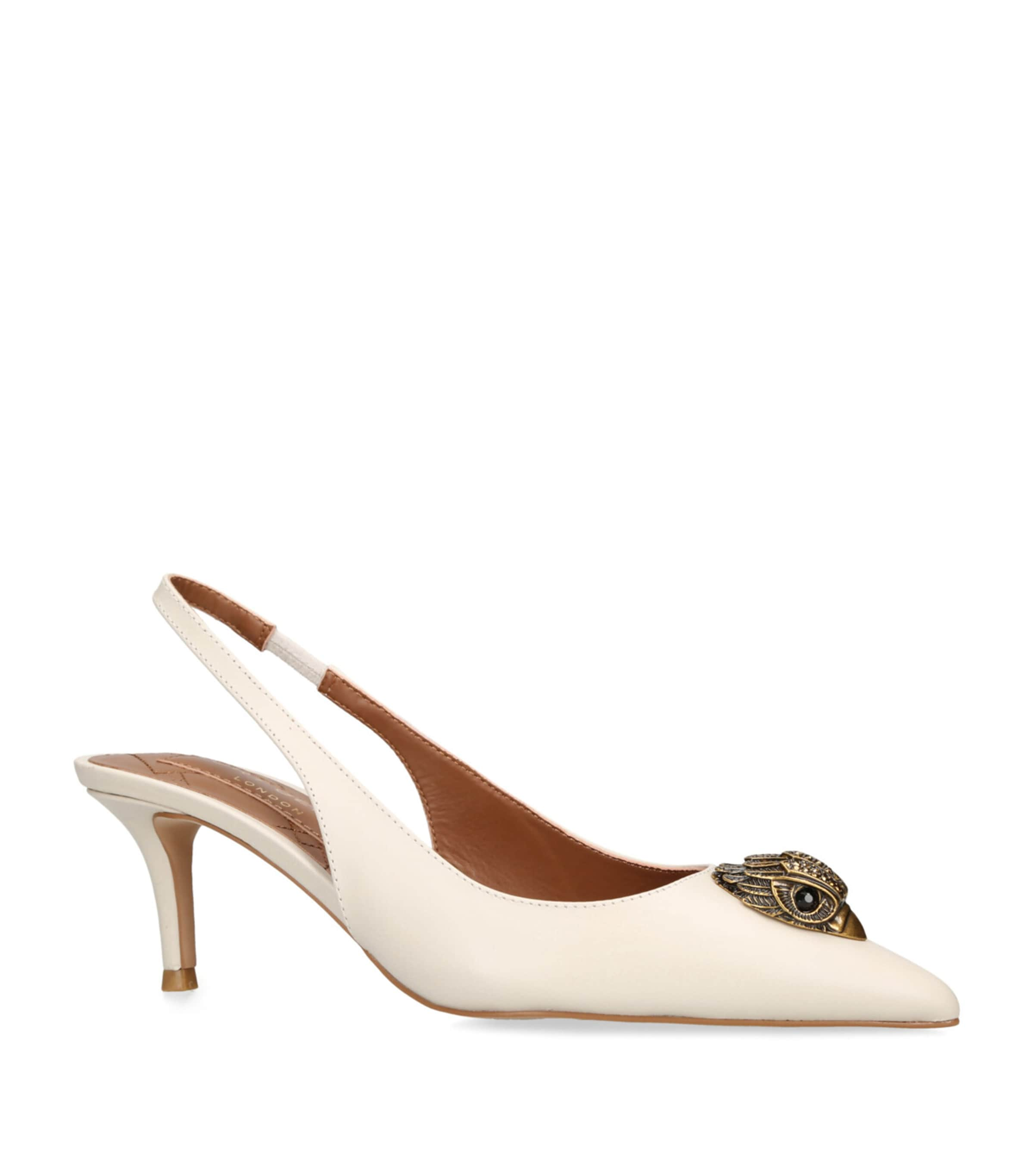 KURT GEIGER LEATHER BELGRAVIA SLINGBACK HEELS 